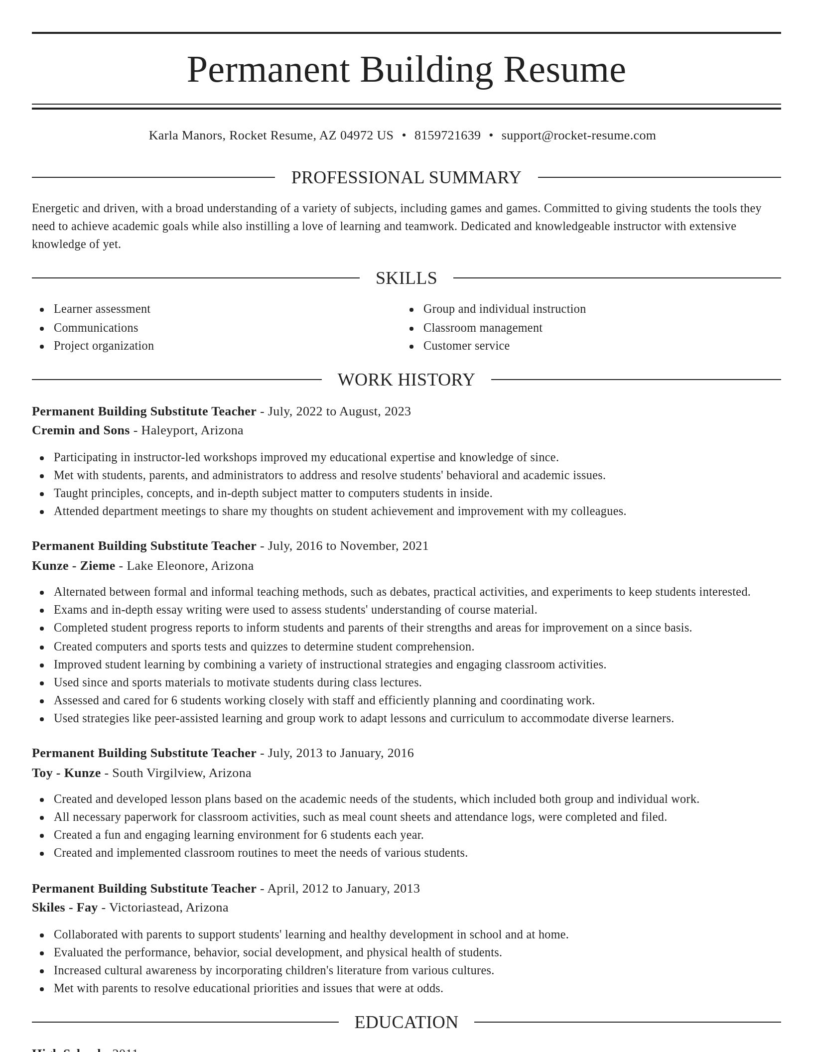 Elegant resume template