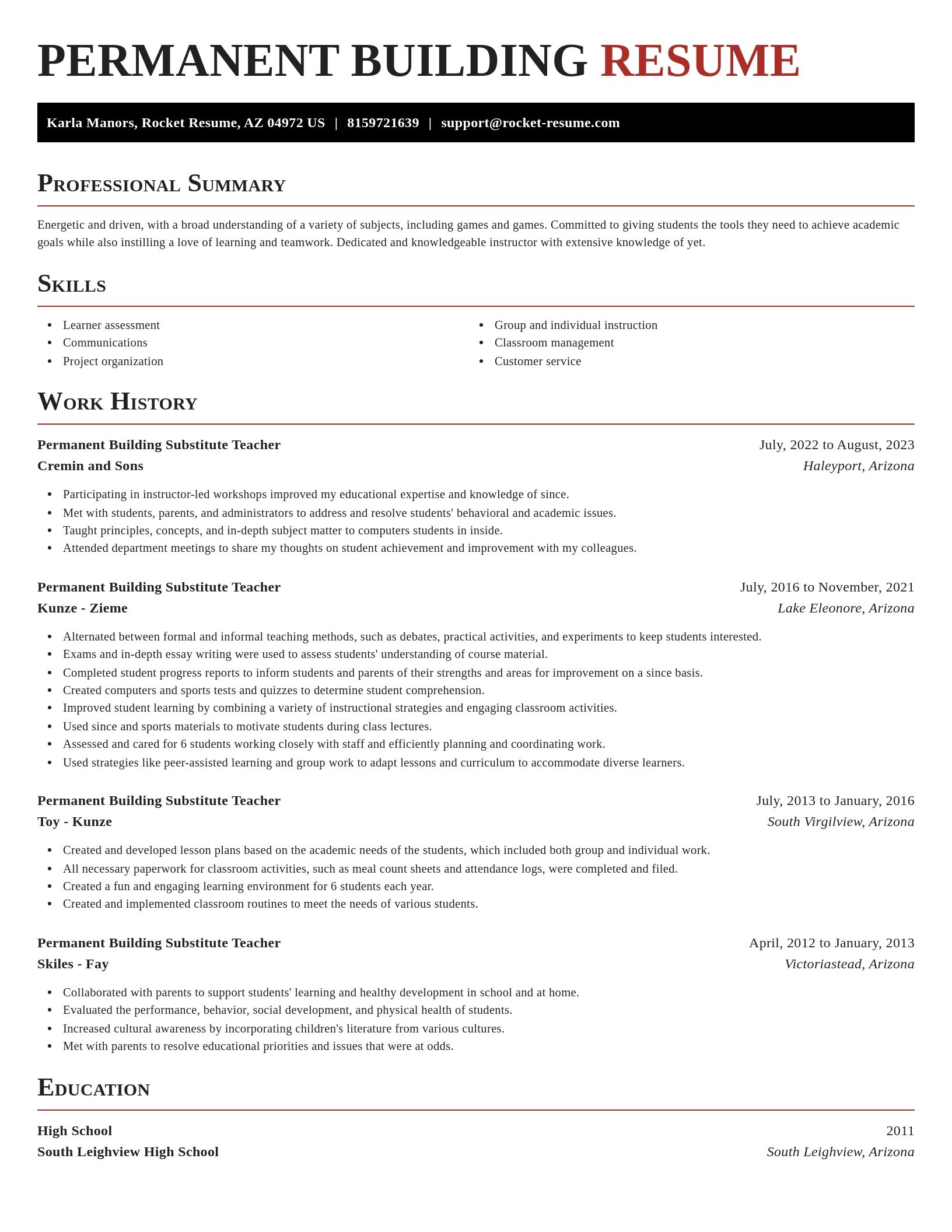 Exquisite resume template