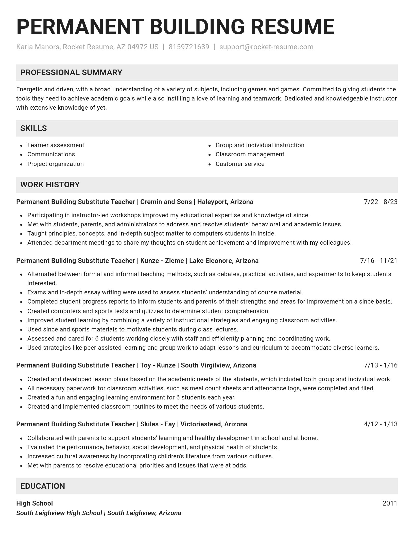 Genius resume template