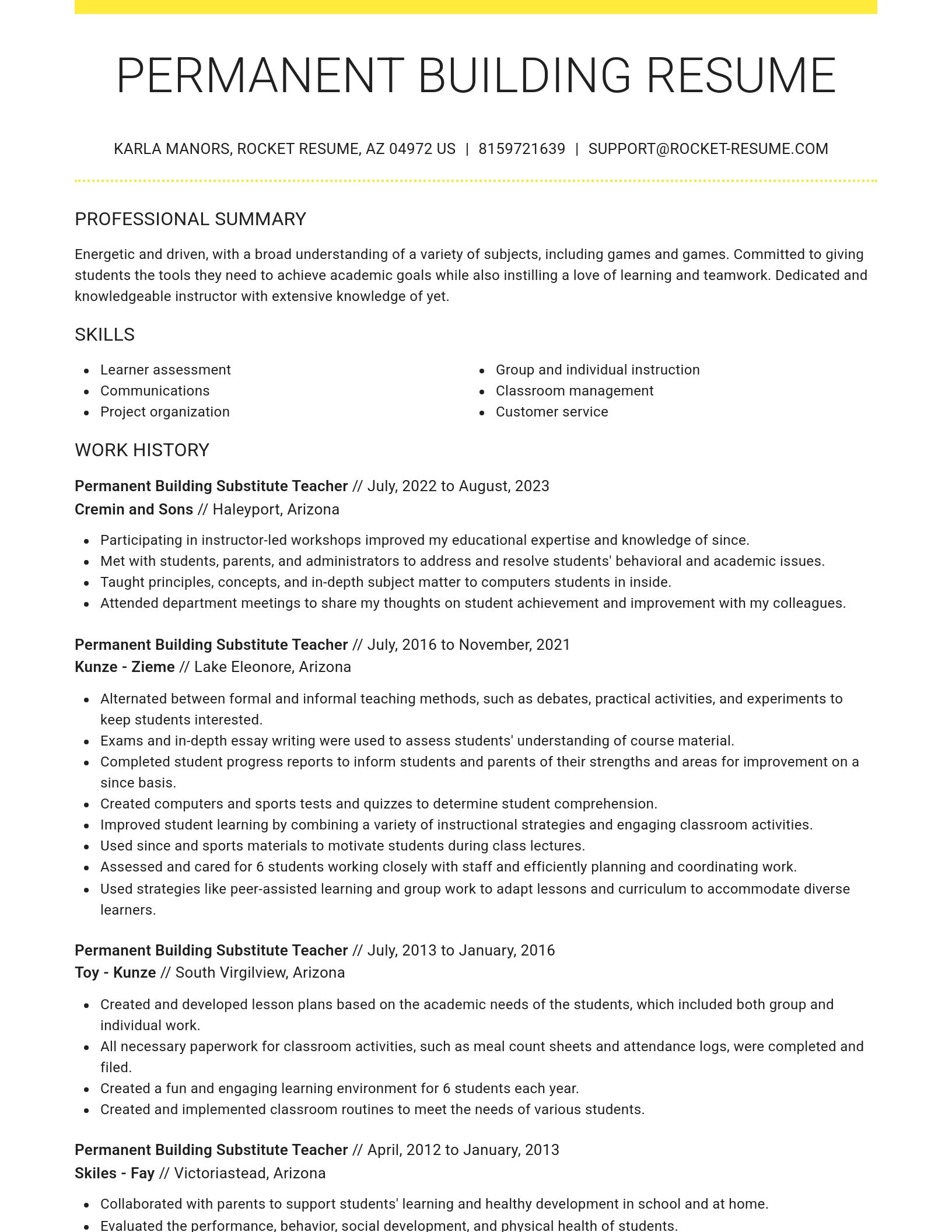 Grand resume template