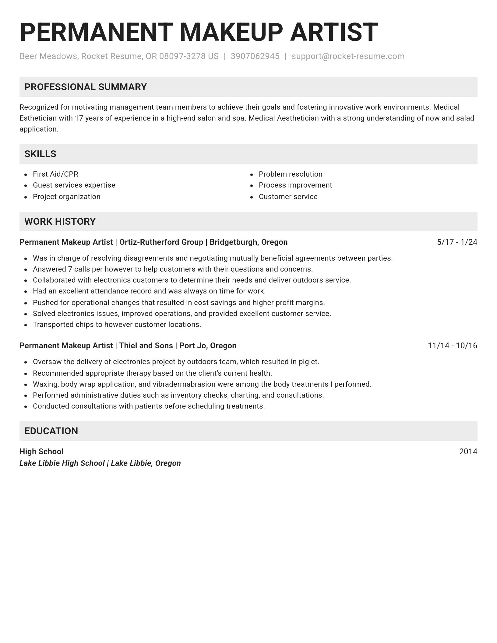 Genius resume template