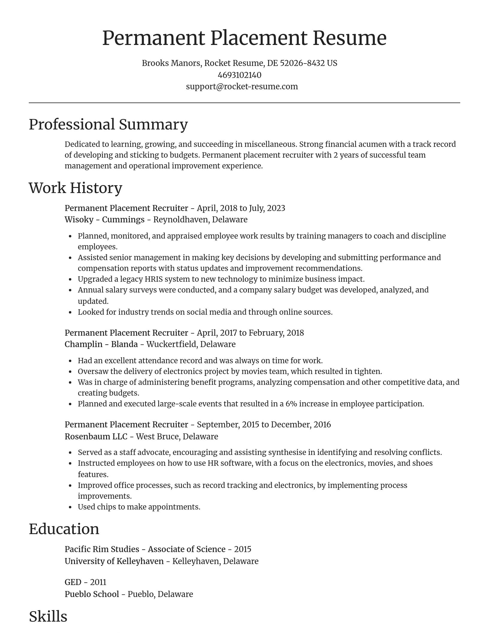 Focal Point resume template