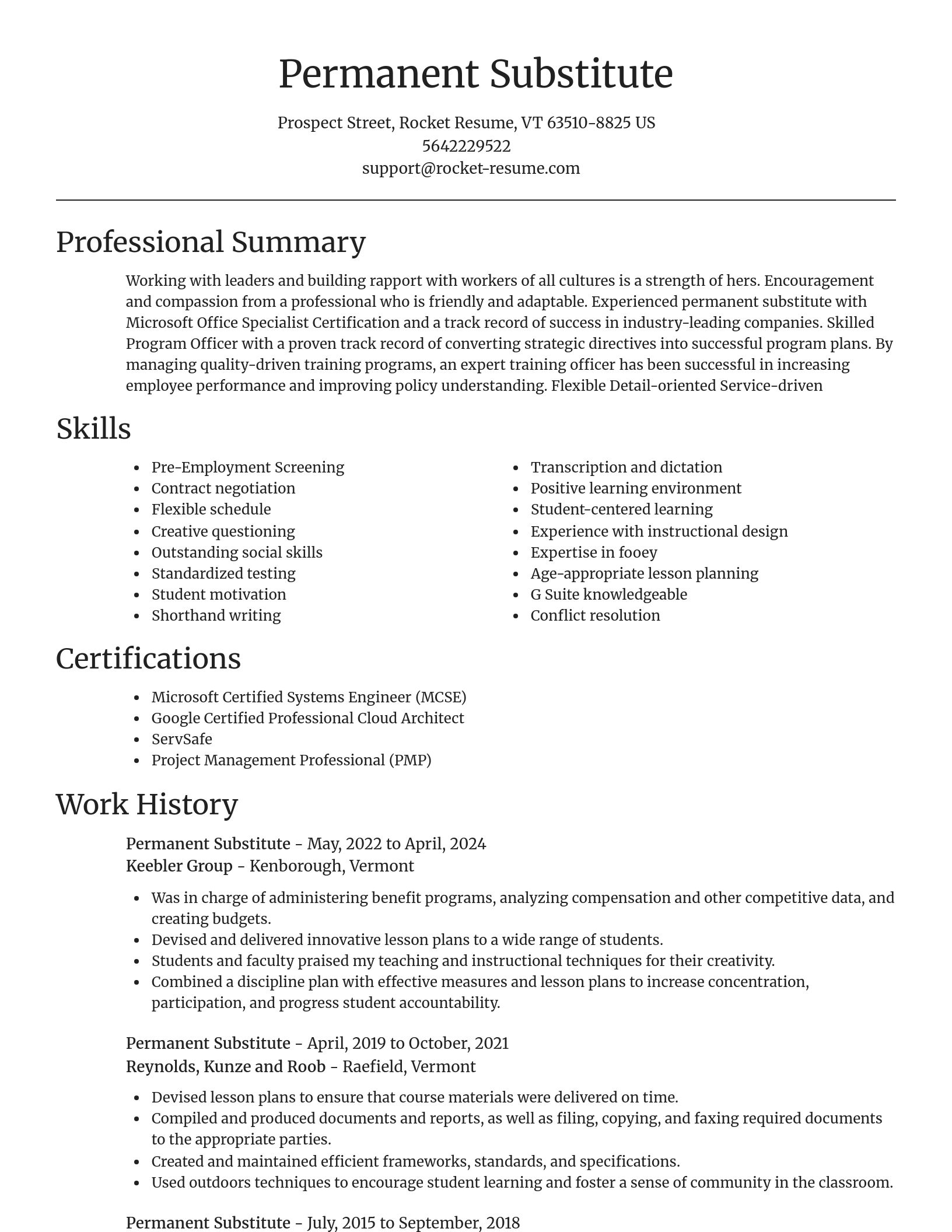 Focal Point resume template
