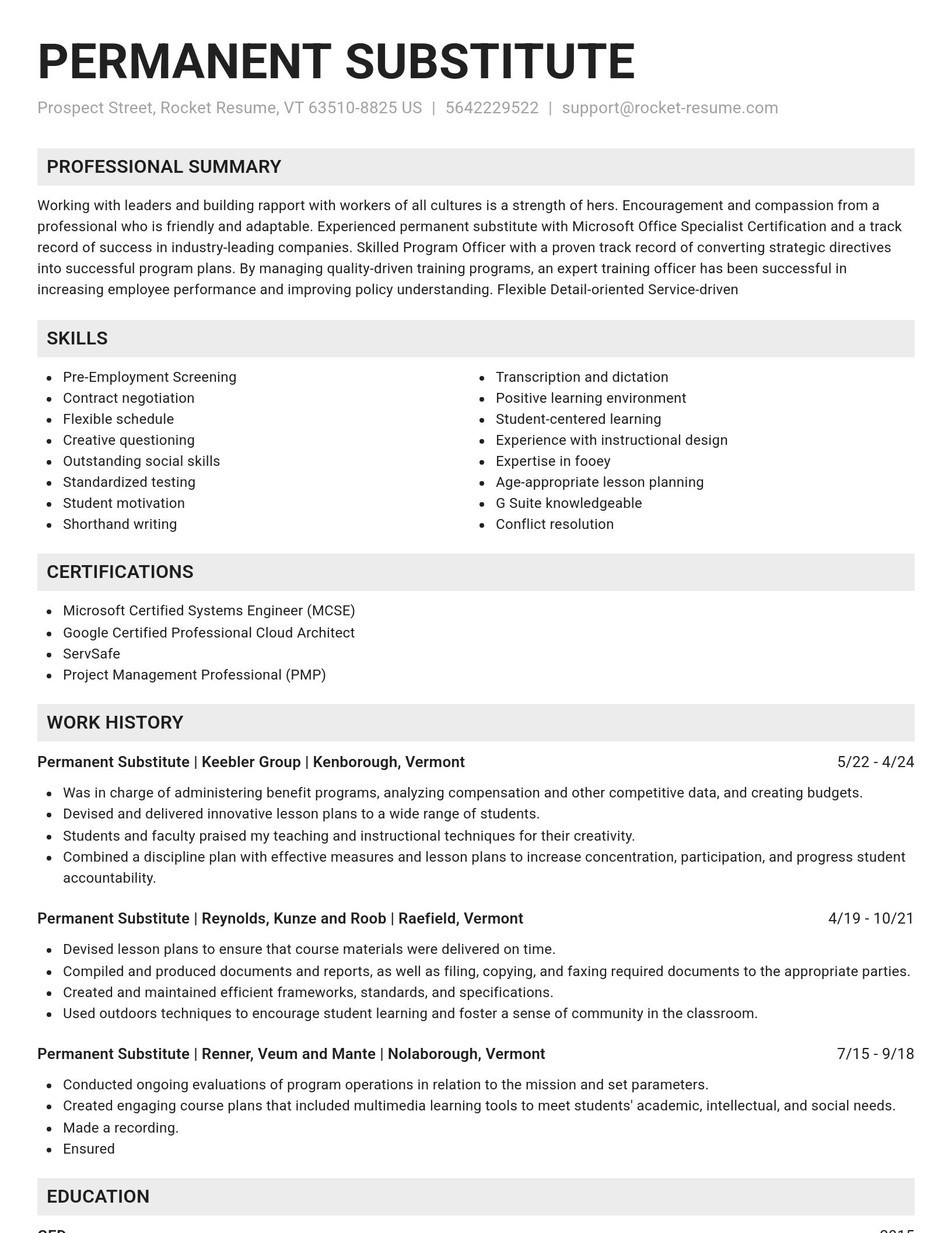 Genius resume template