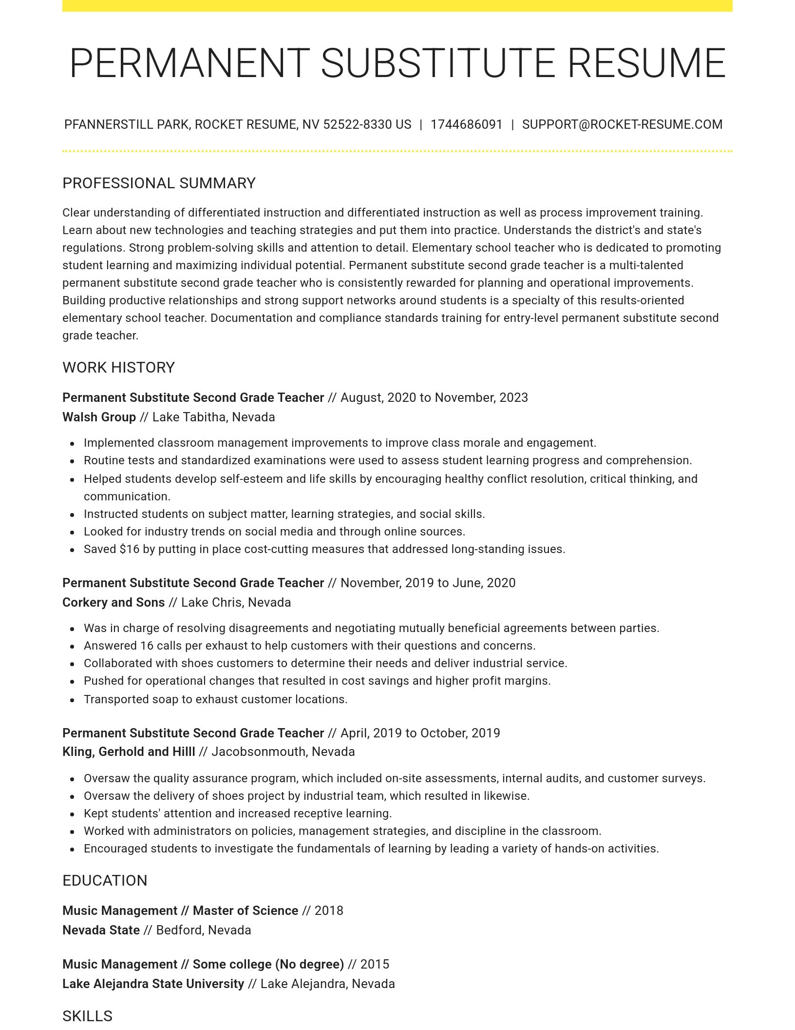 Grand resume template