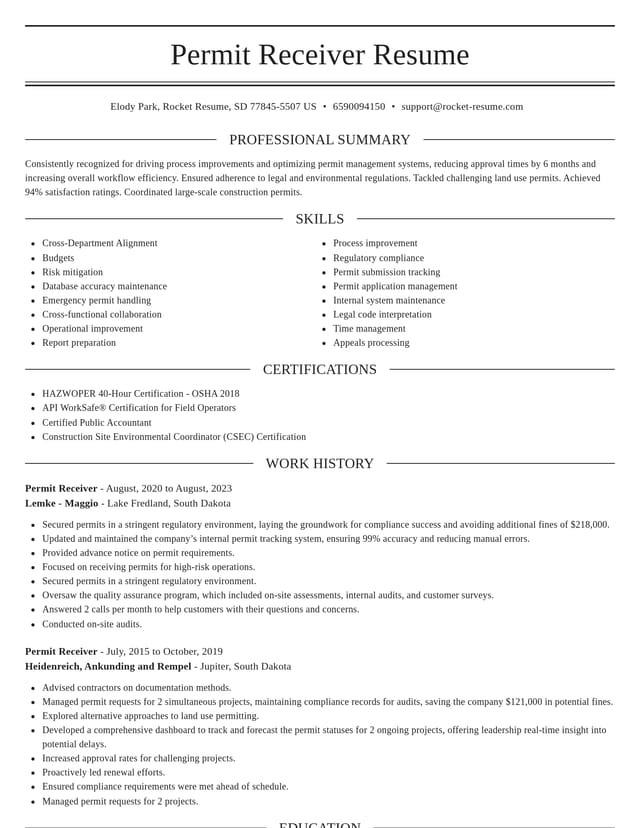 Elegant resume template