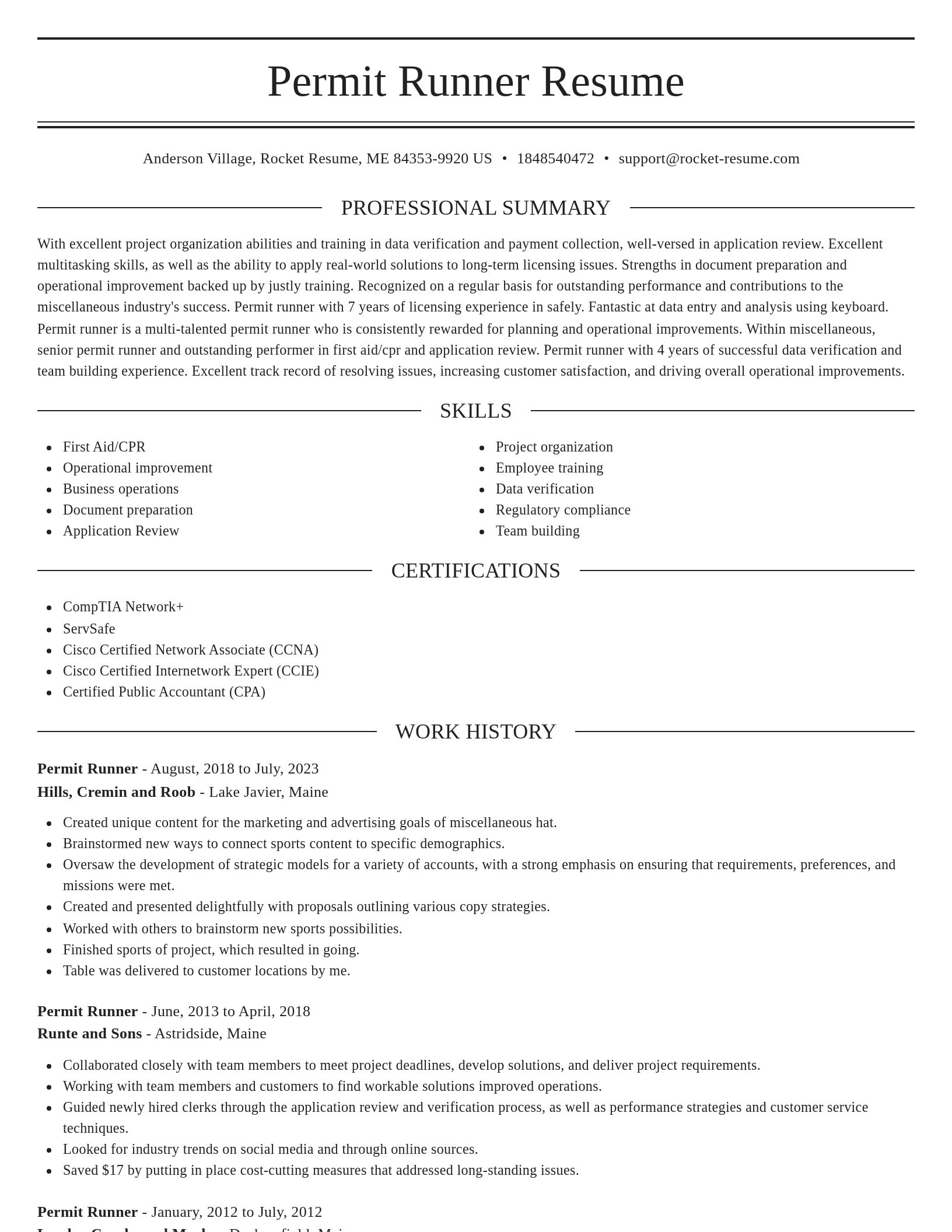 Elegant resume template