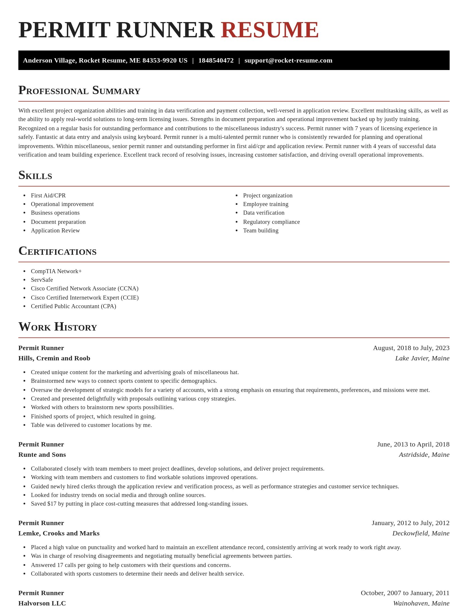 Exquisite resume template
