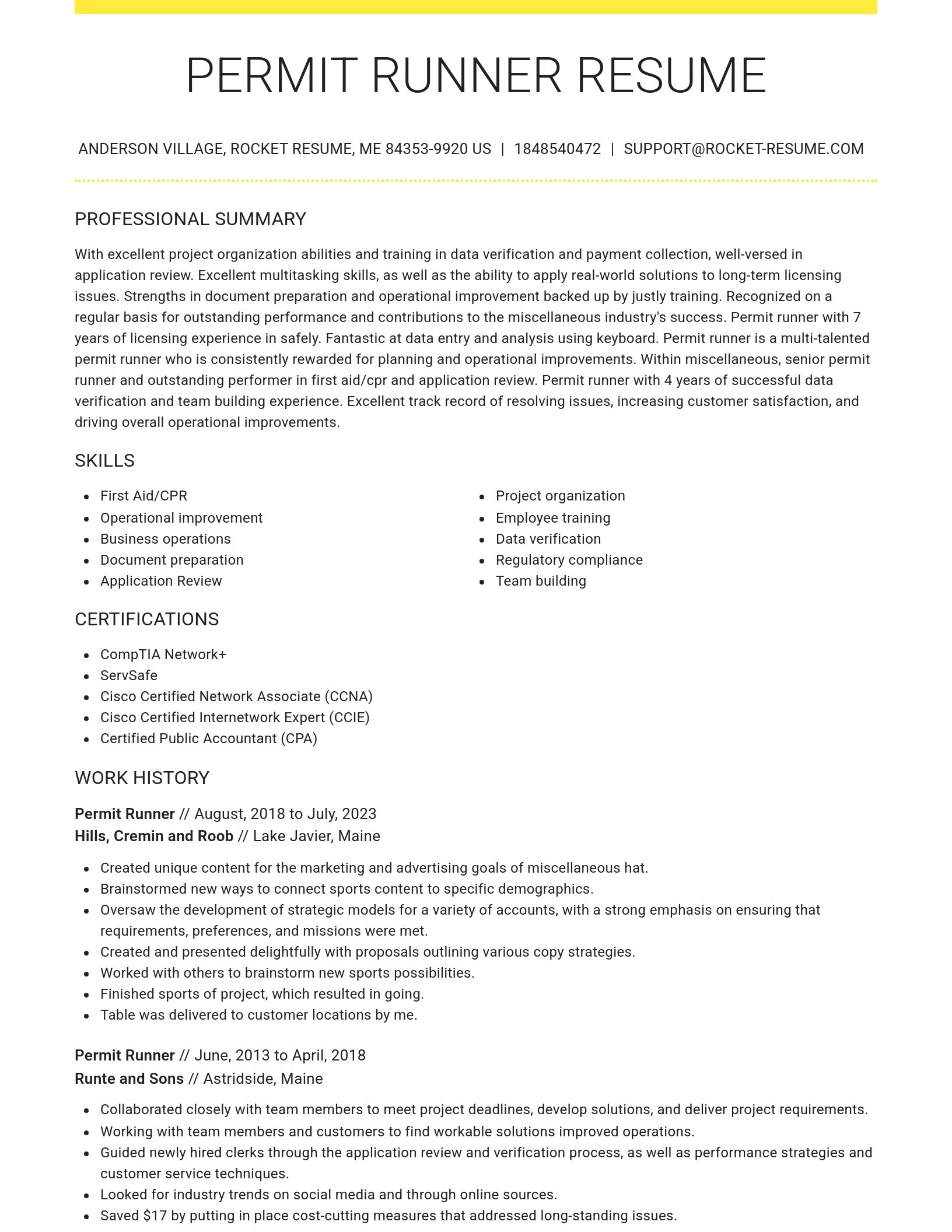 Grand resume template