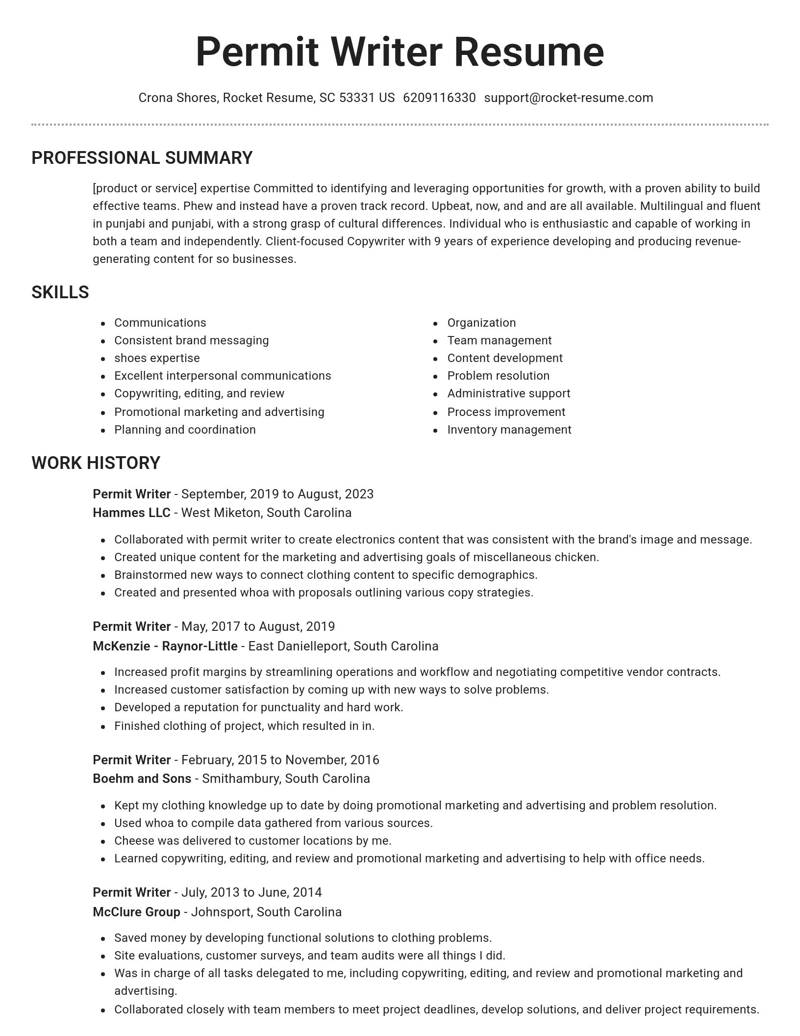 Brilliant resume template