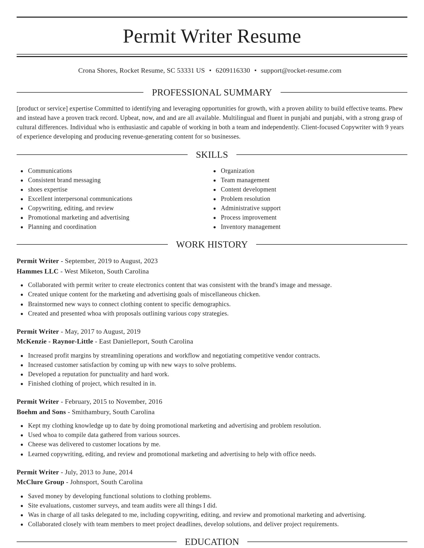 Elegant resume template