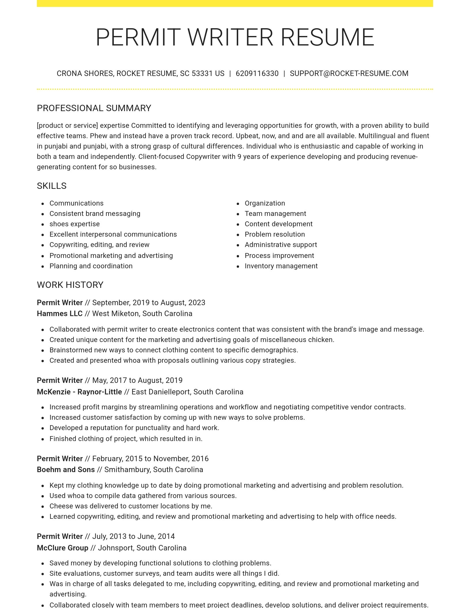 Grand resume template