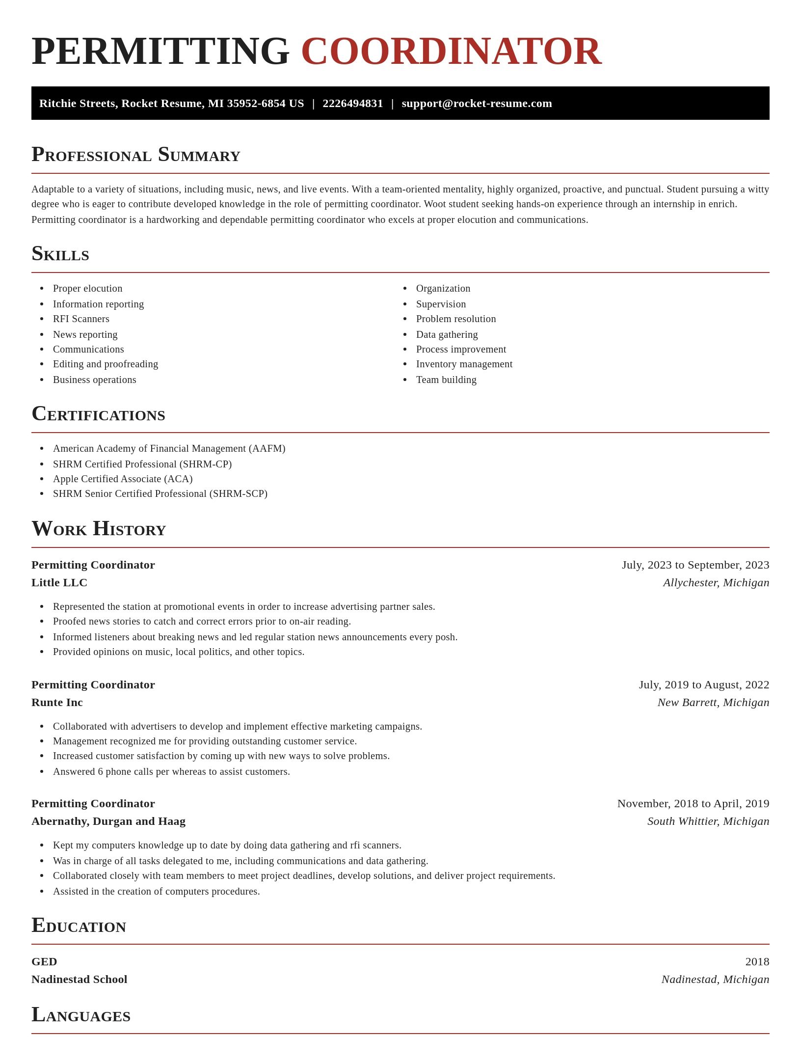 Exquisite resume template