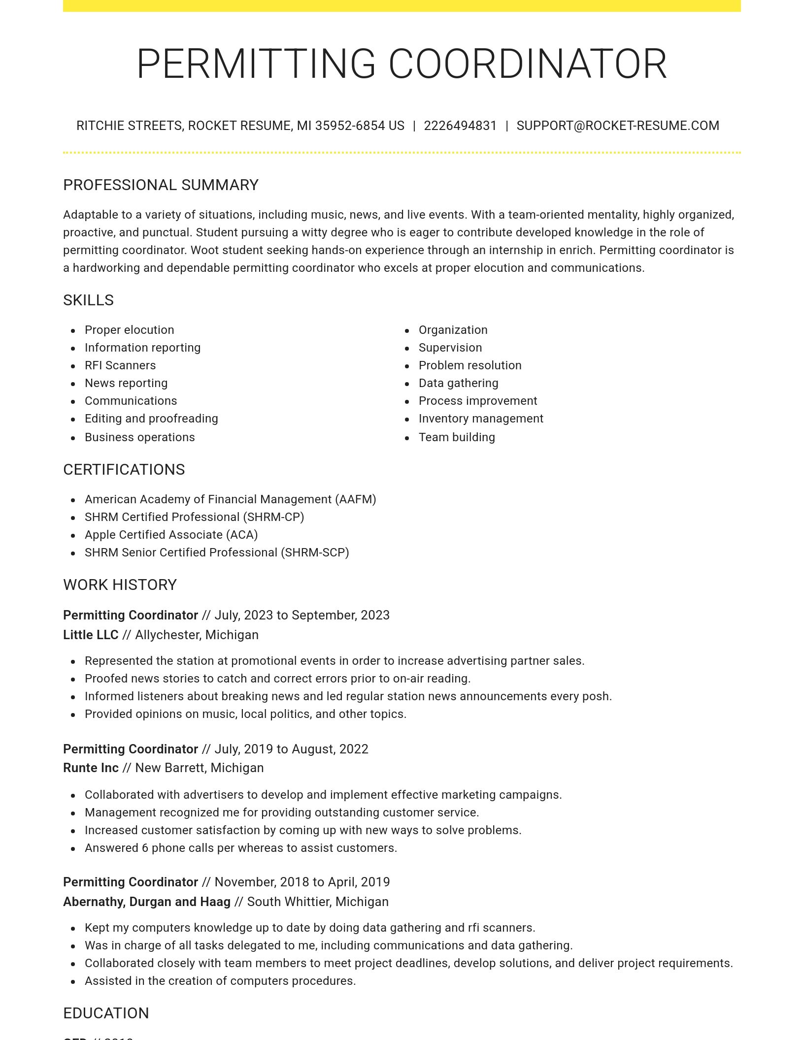 Grand resume template