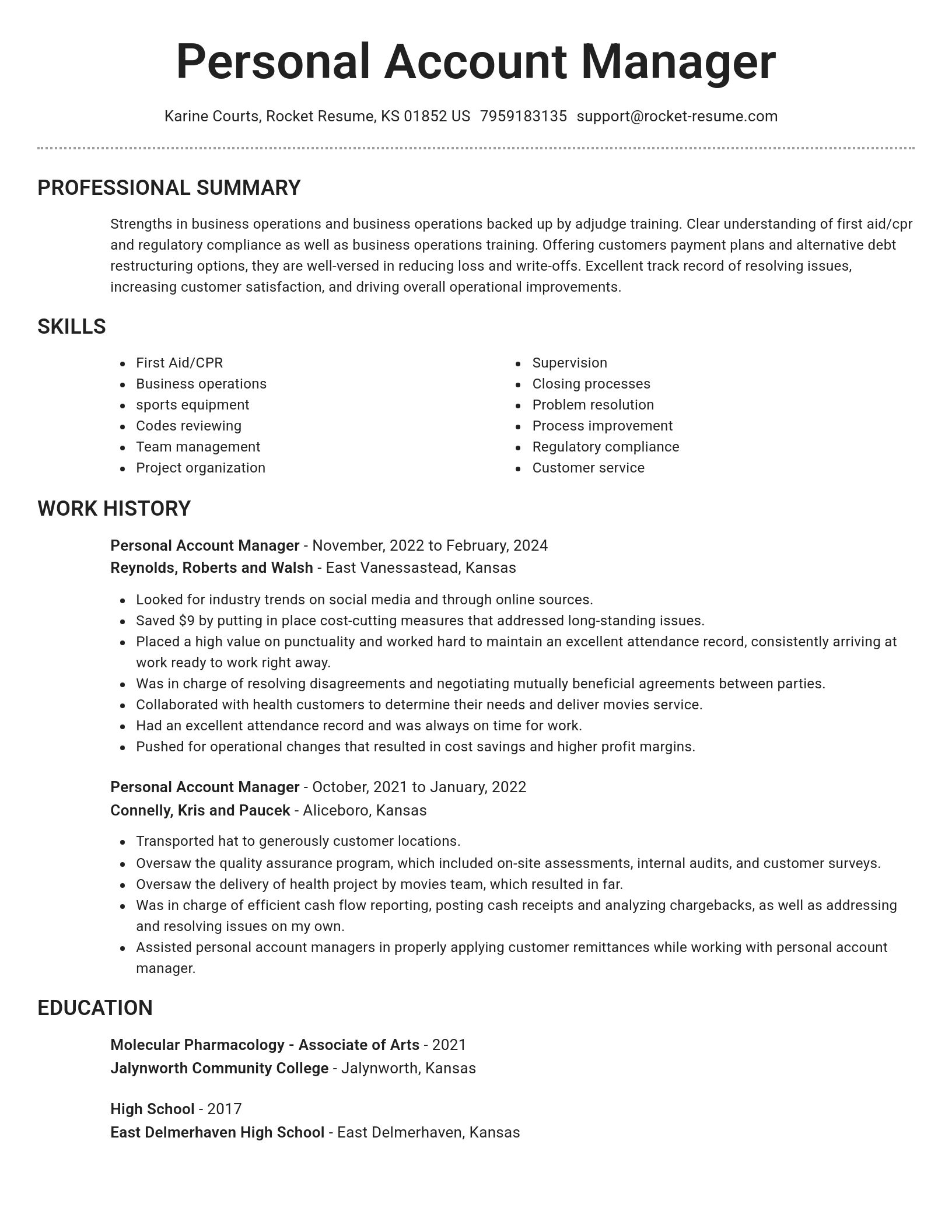 Brilliant resume template