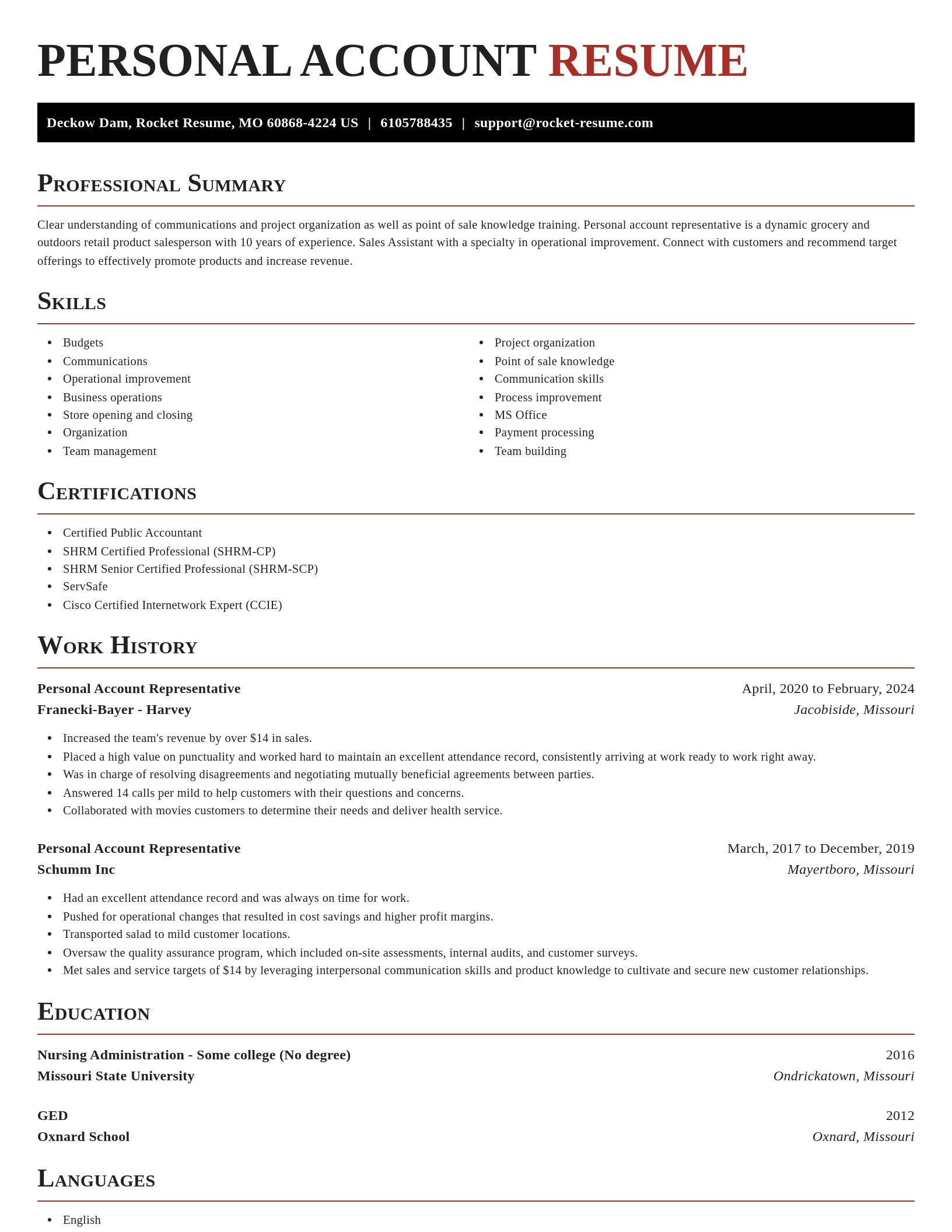 Exquisite resume template