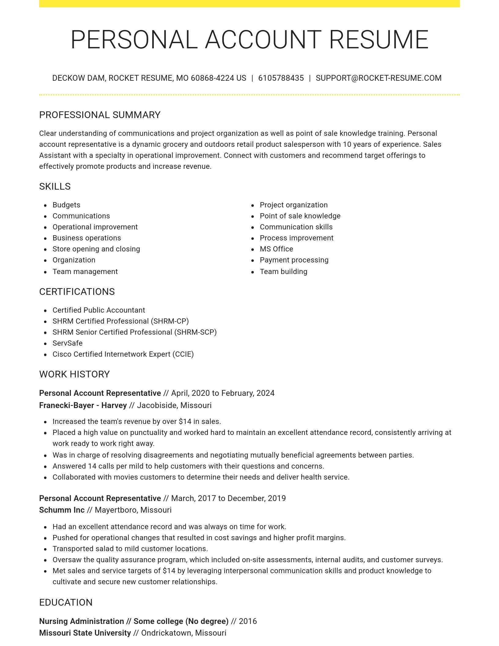 Grand resume template