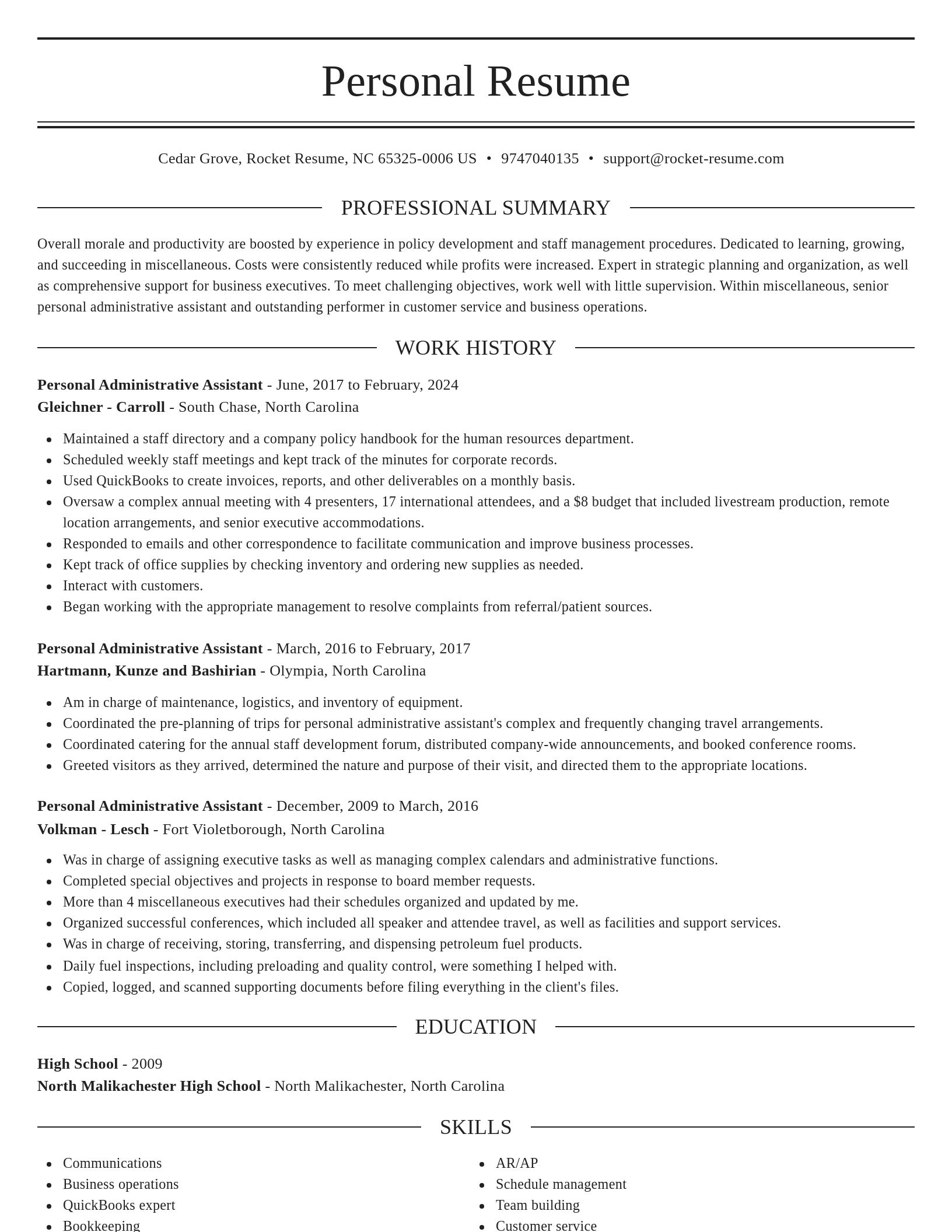 Elegant resume template