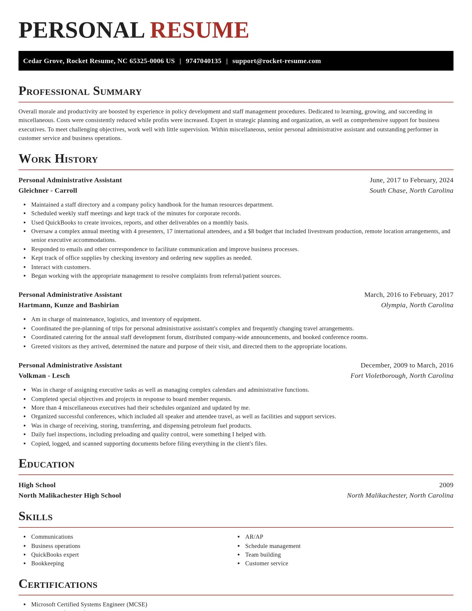 Exquisite resume template