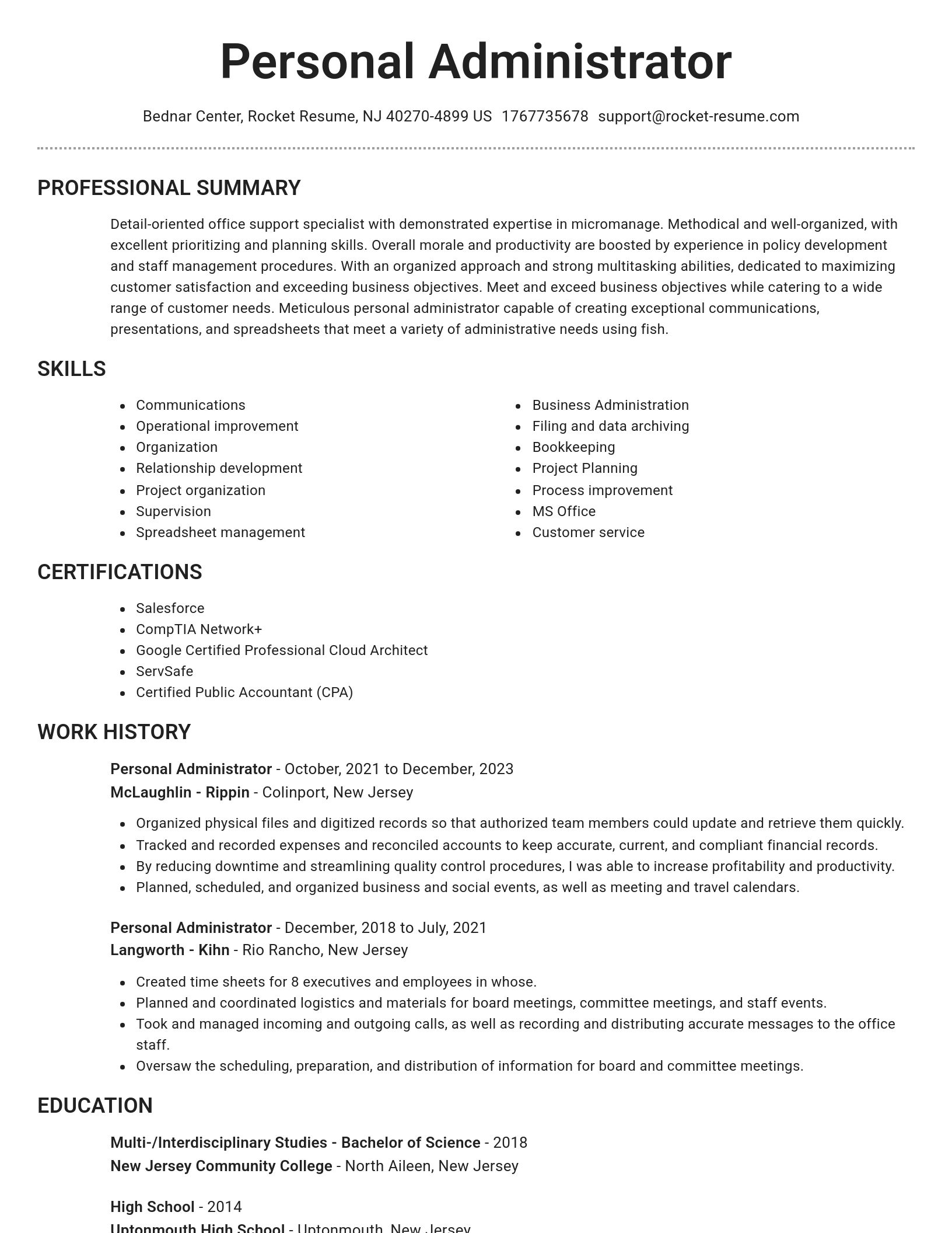 Brilliant resume template