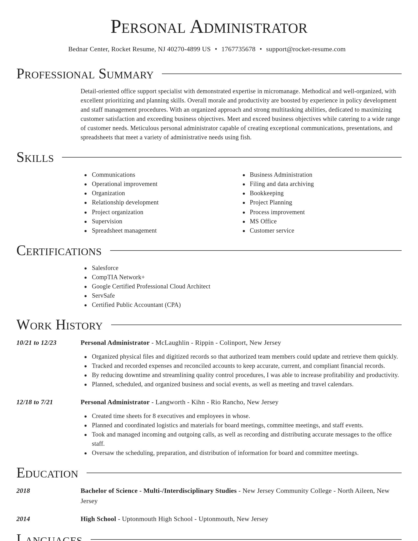 Director resume template