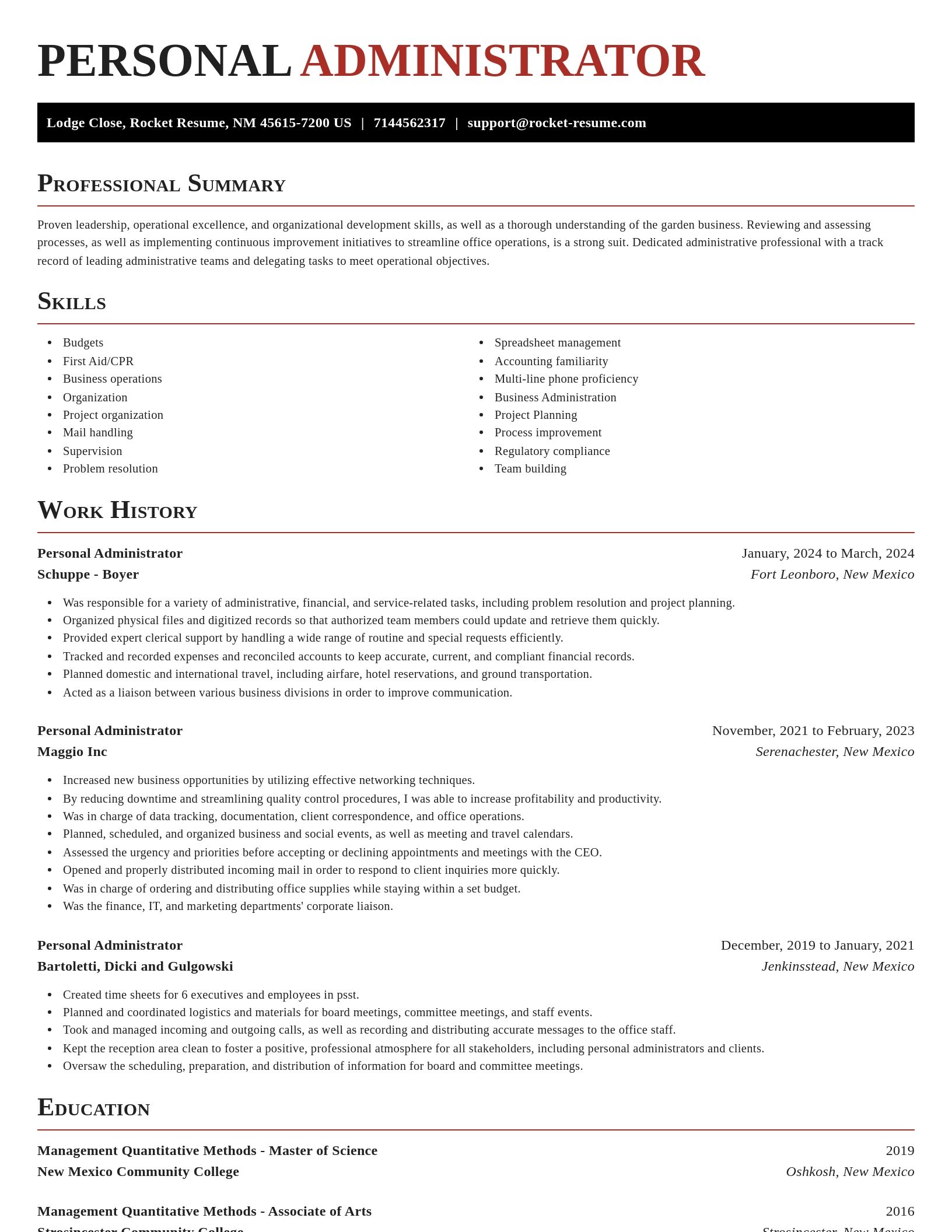 Exquisite resume template
