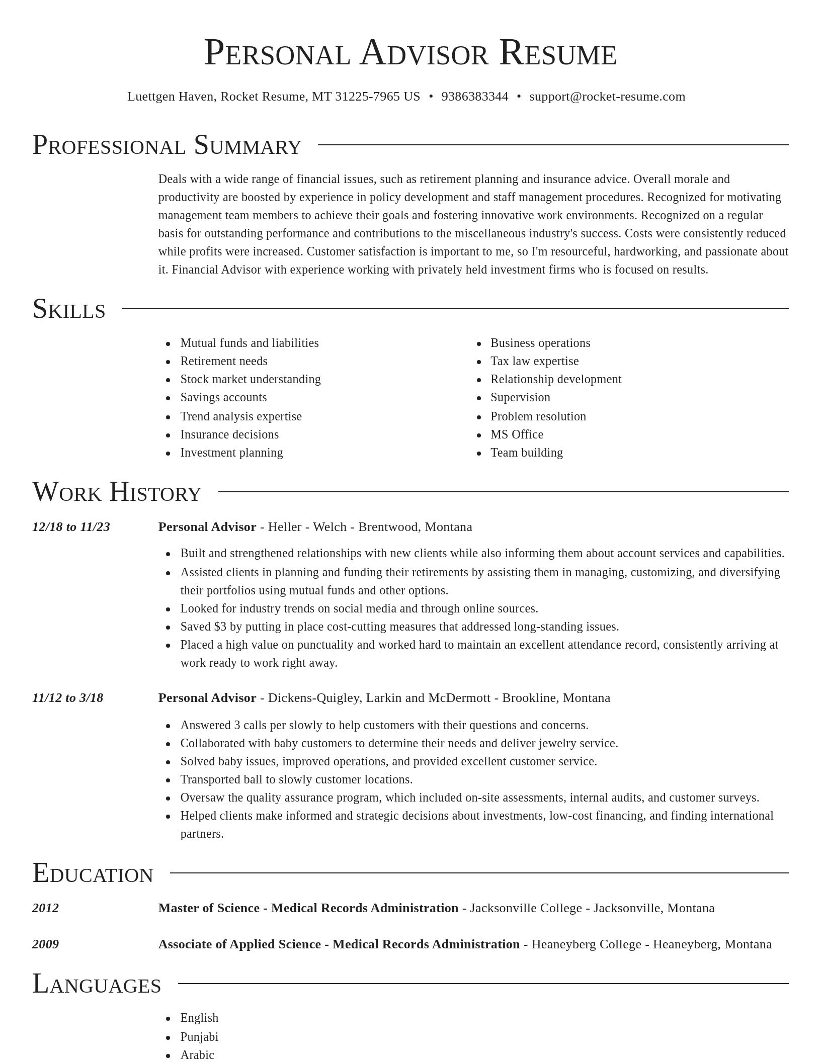 Director resume template