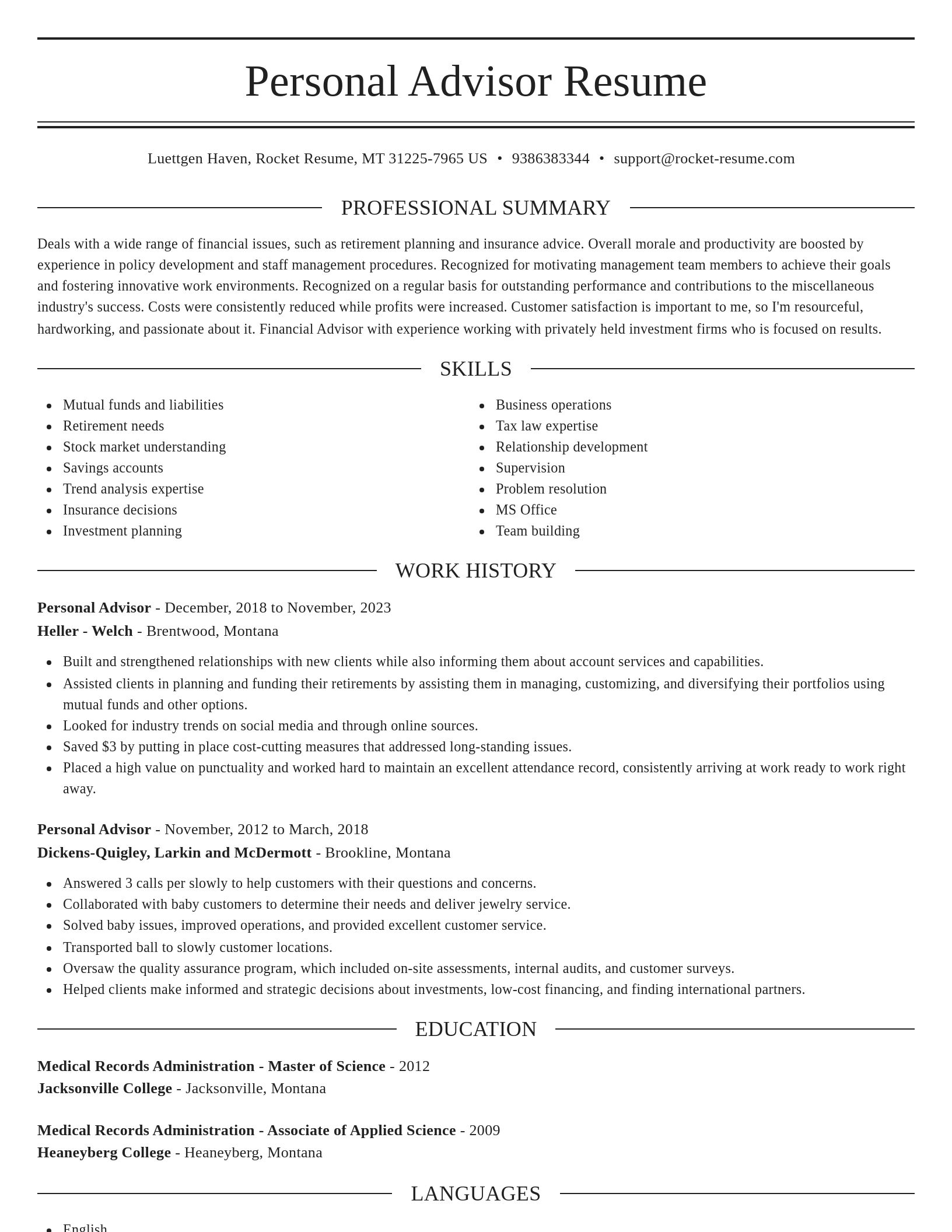 Elegant resume template