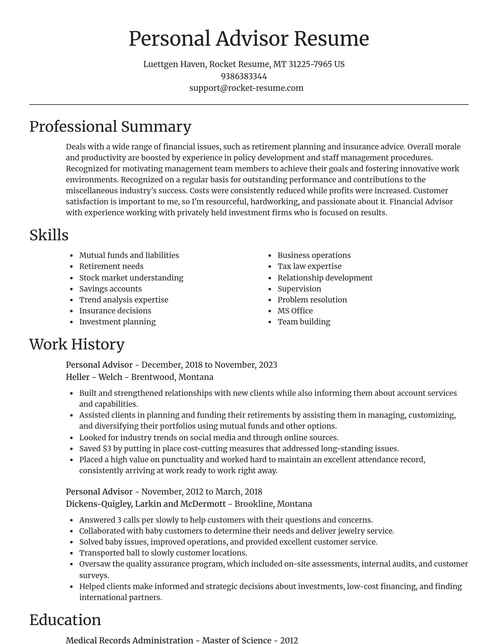 Focal Point resume template