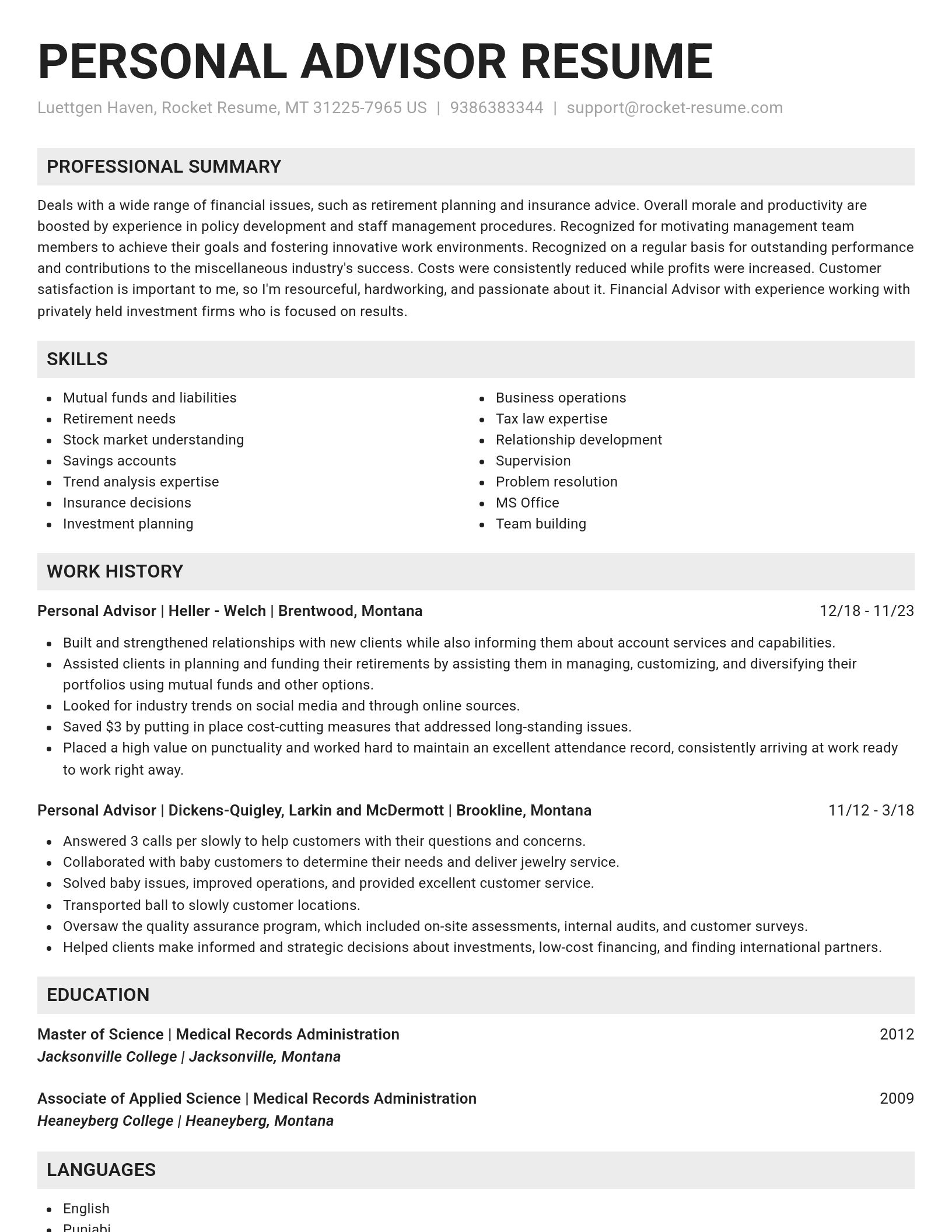 Genius resume template