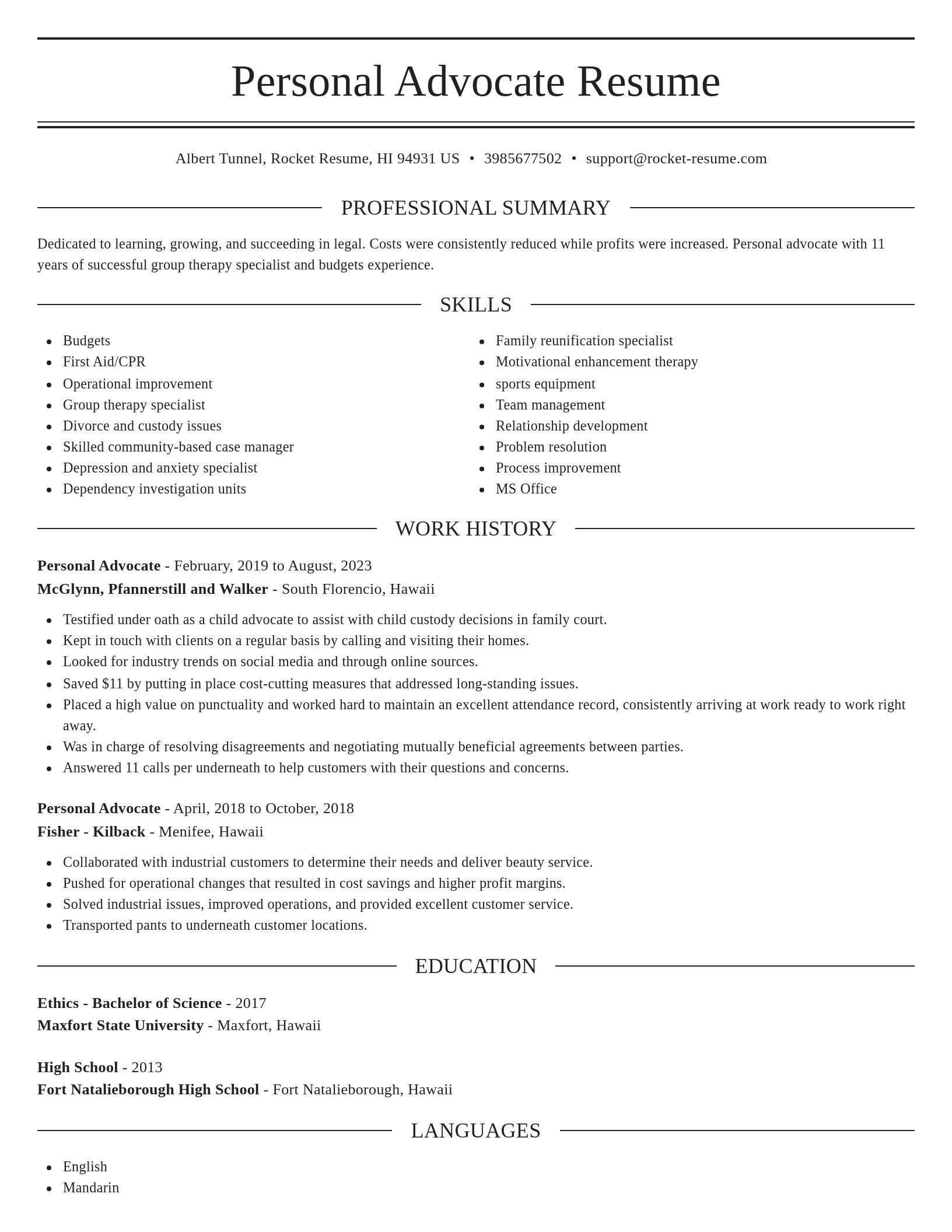 Elegant resume template