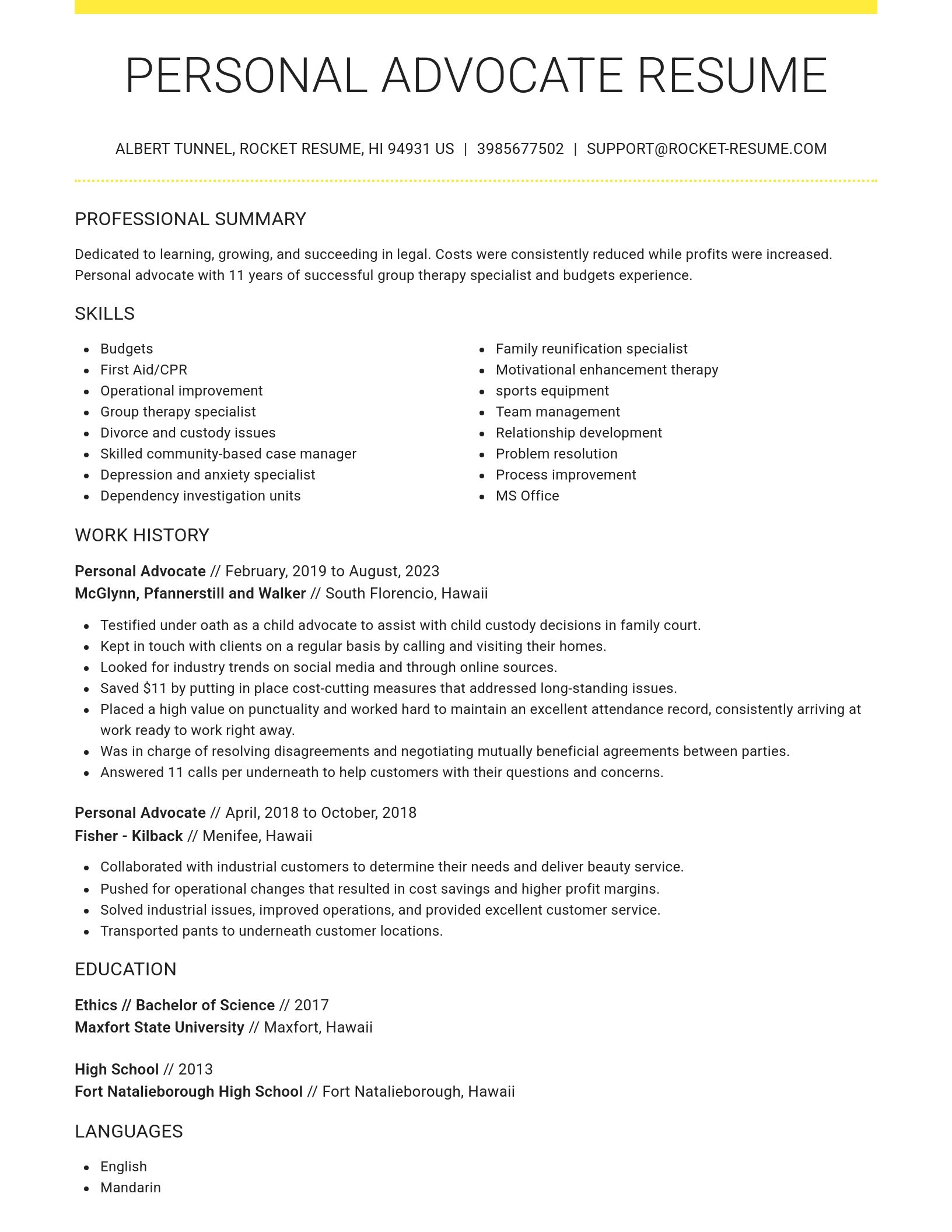 Grand resume template