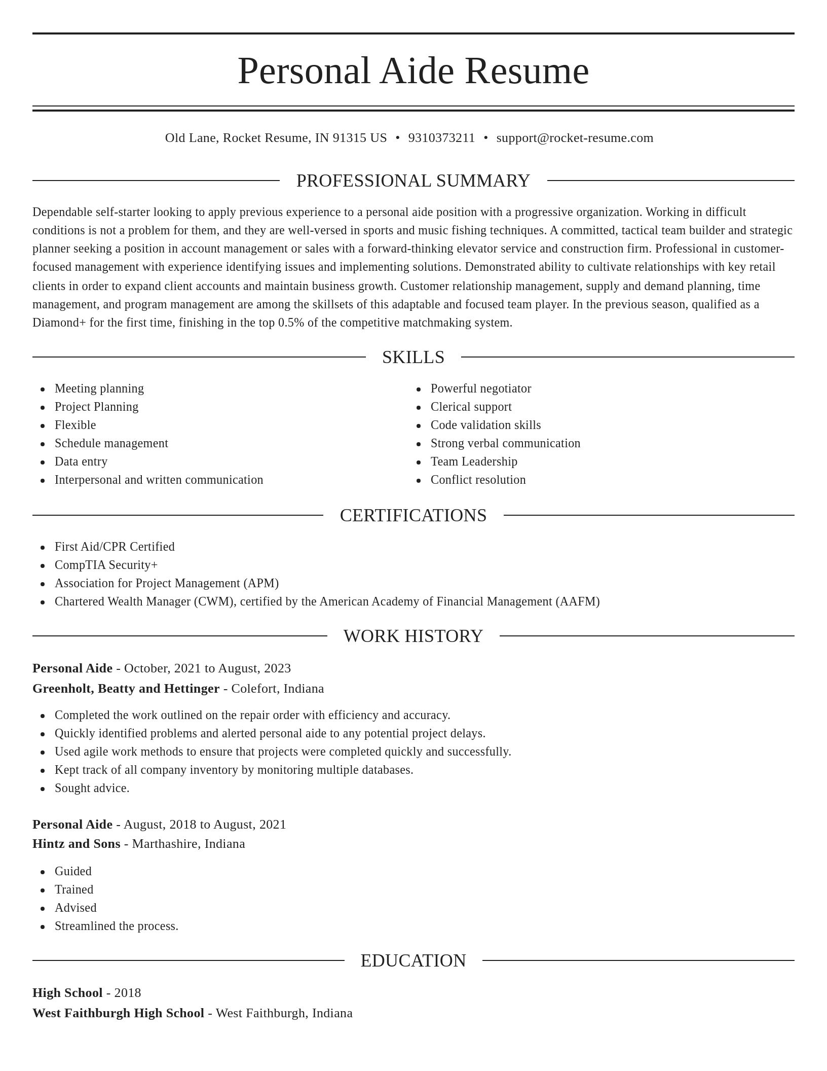 Elegant resume template