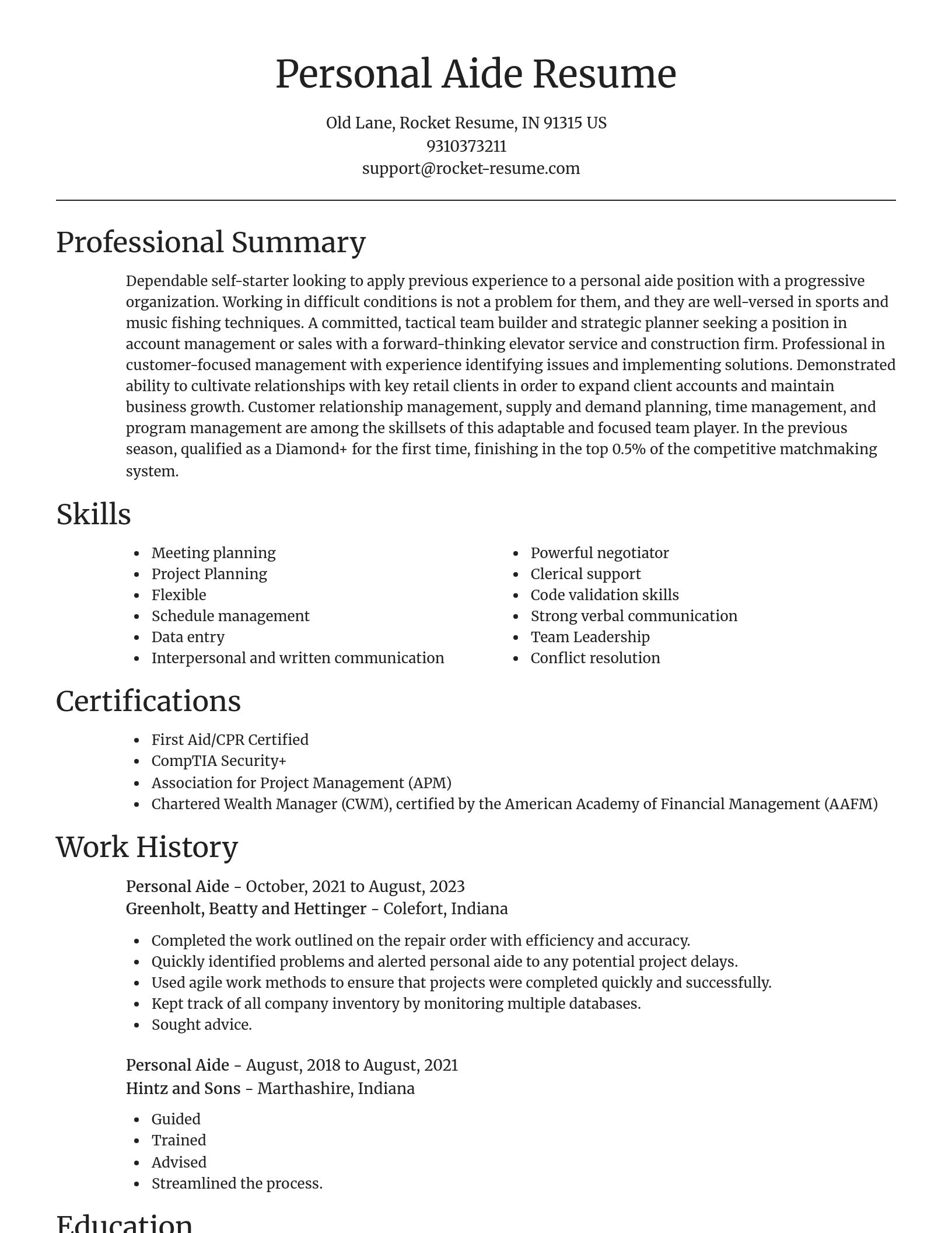 Focal Point resume template