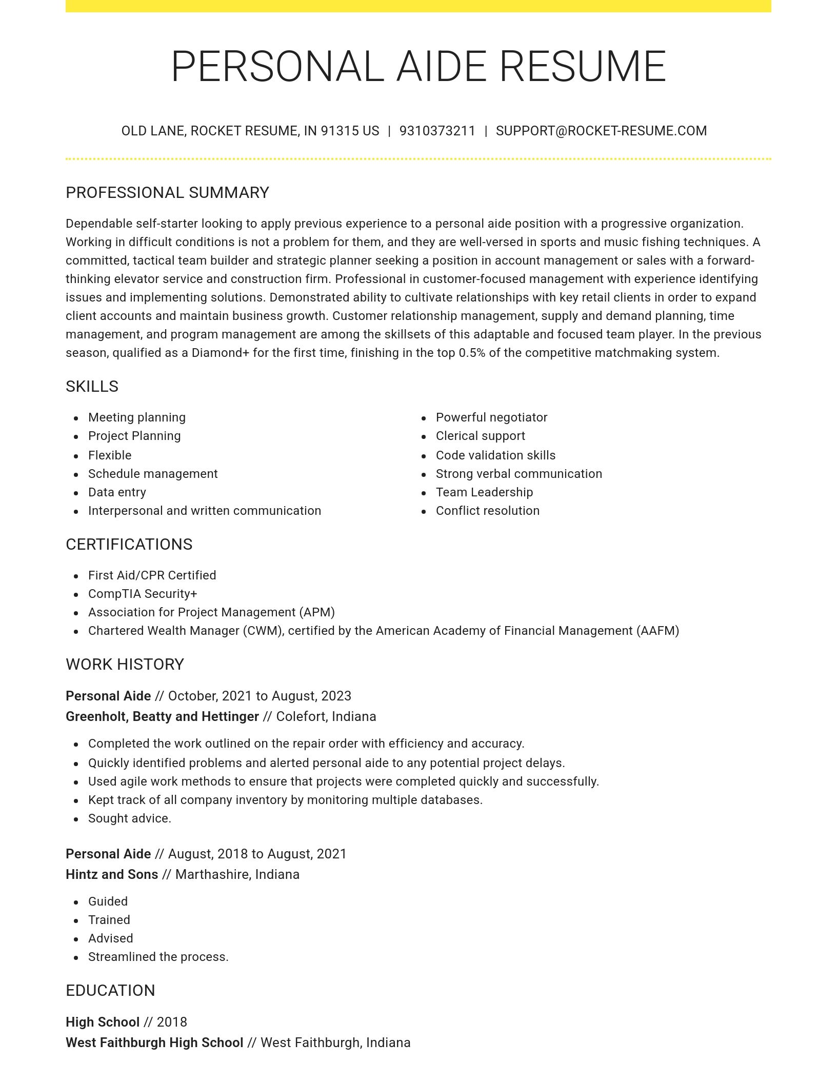 Grand resume template