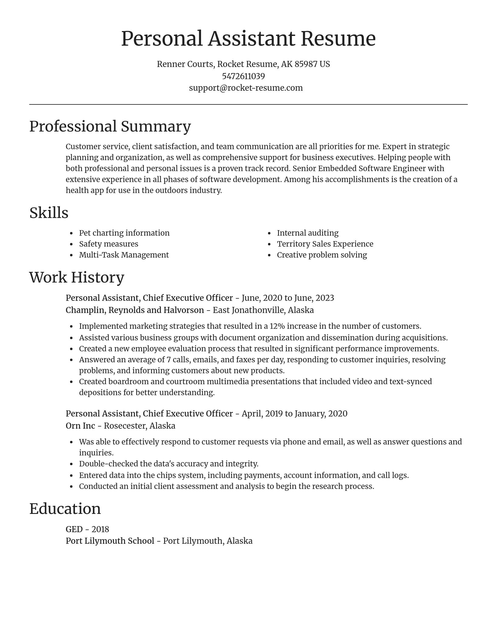 Focal Point resume template