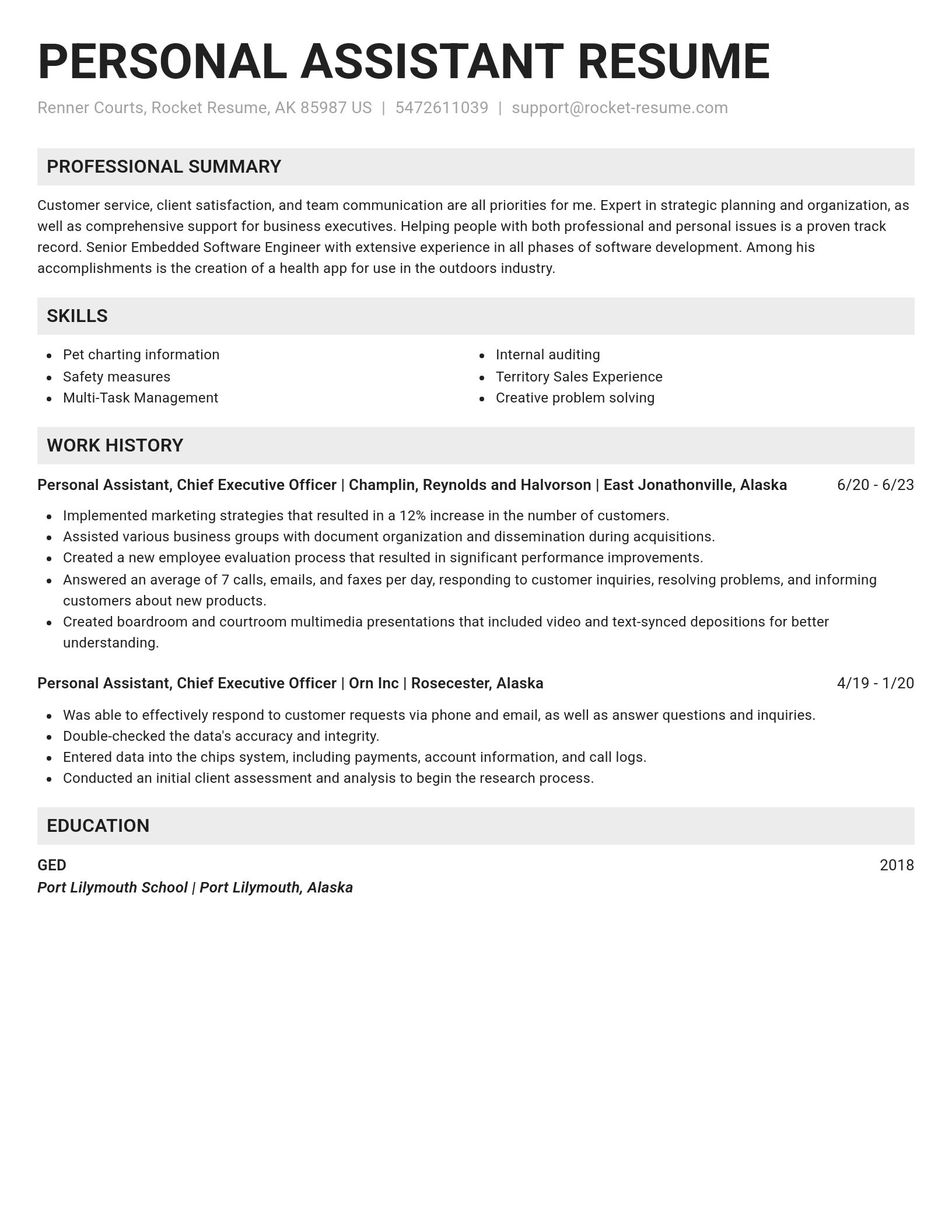 Genius resume template