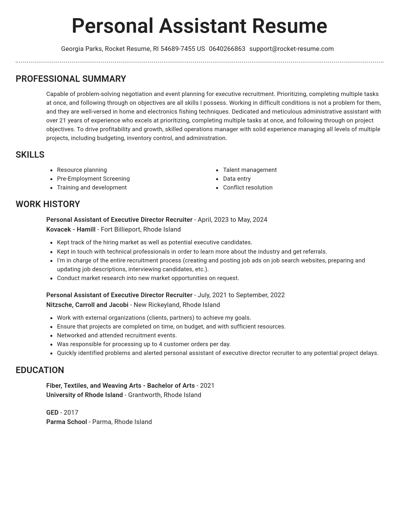 Brilliant resume template
