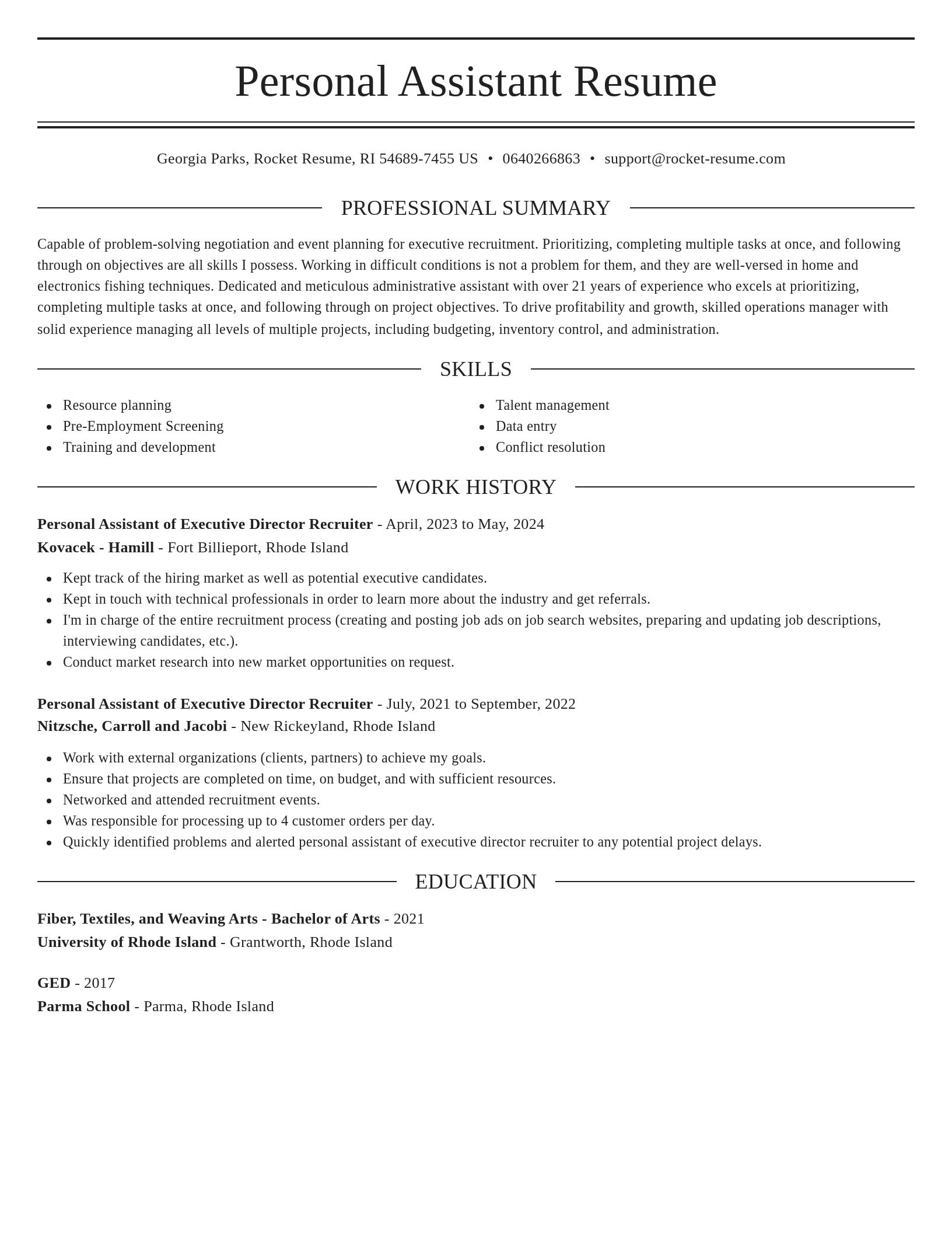 Elegant resume template