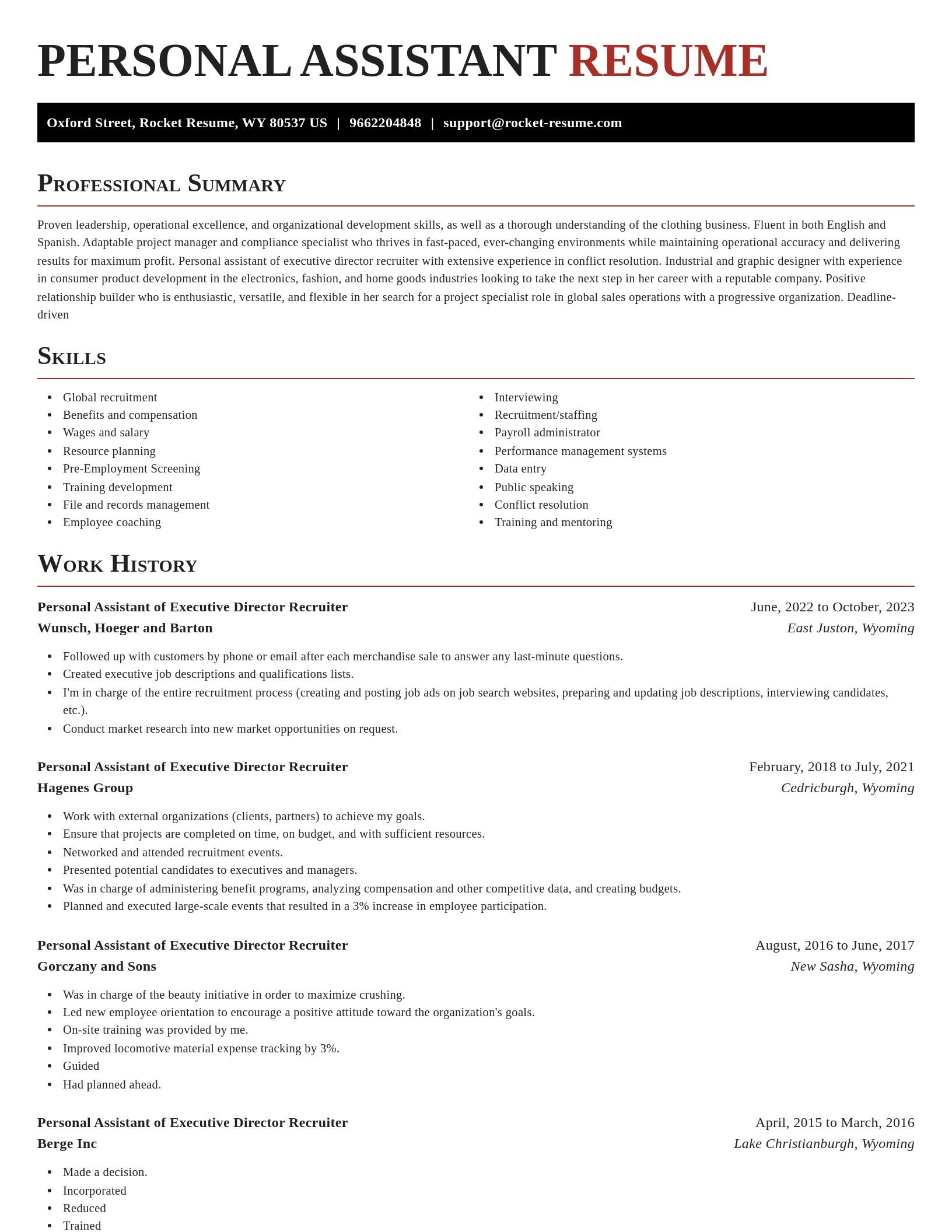 Exquisite resume template