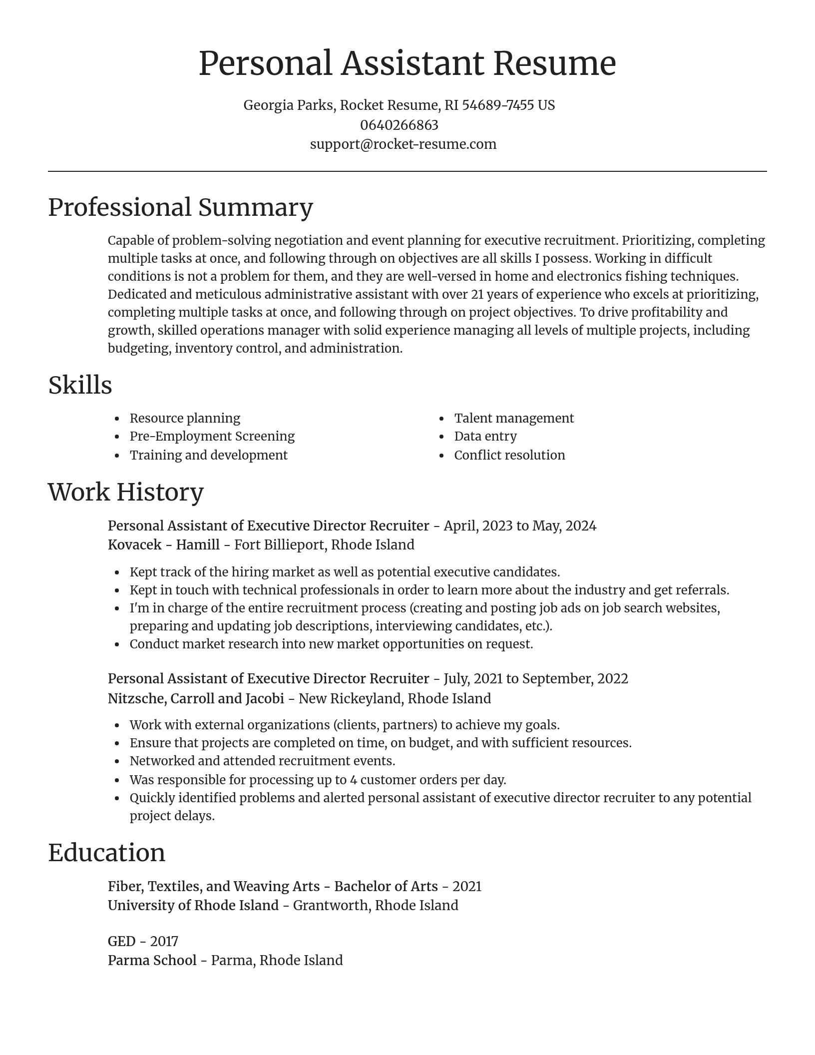Focal Point resume template