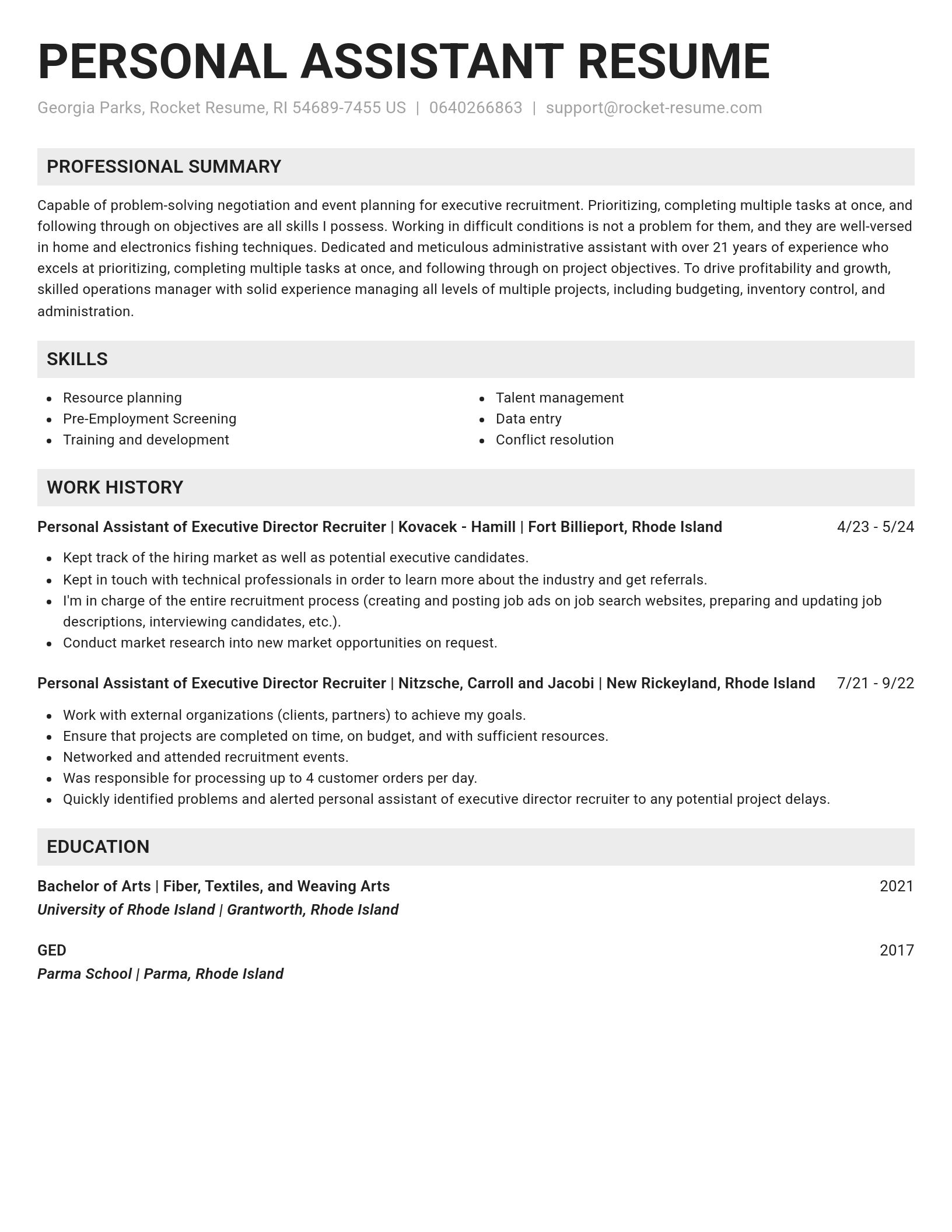 Genius resume template
