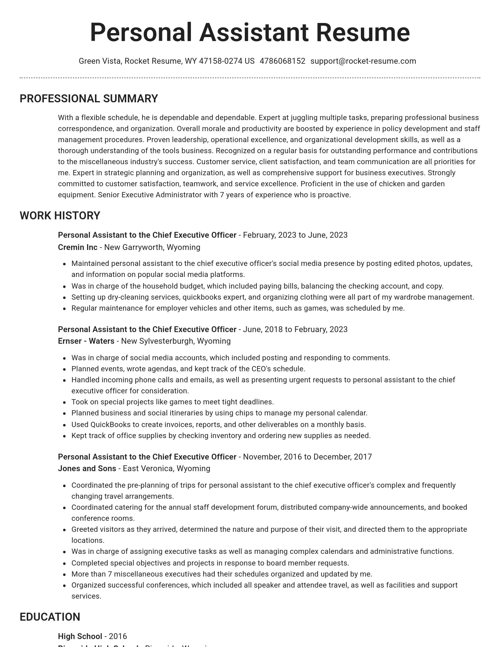 Brilliant resume template