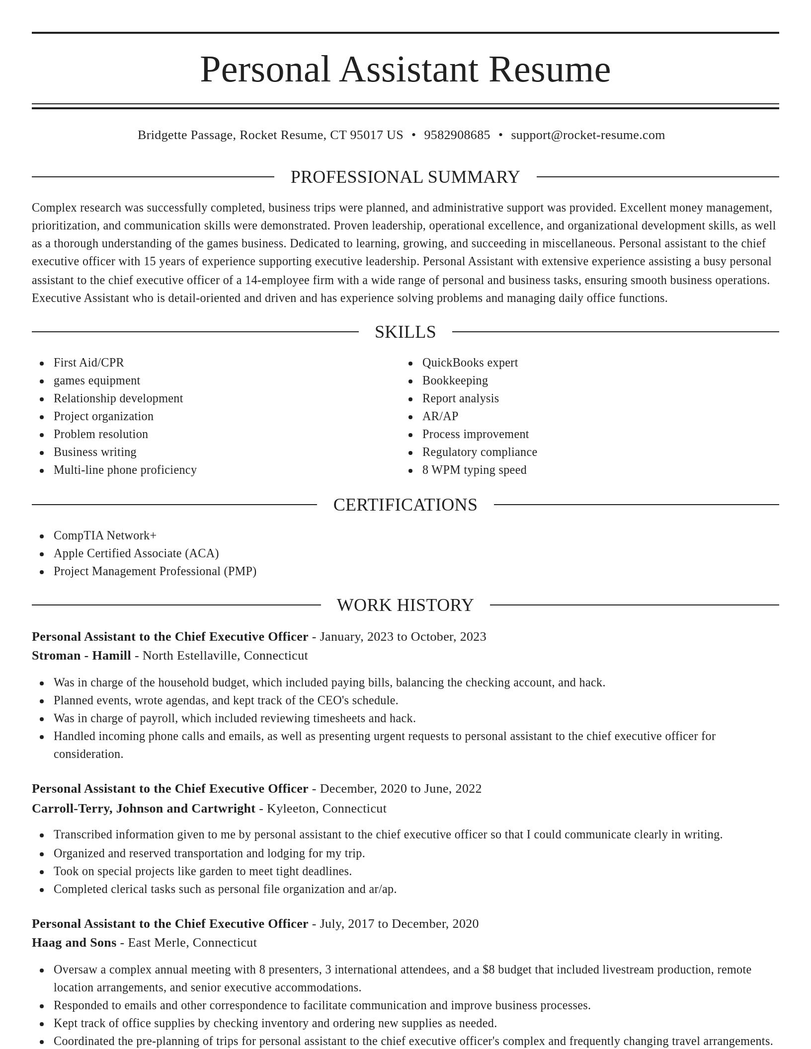 Elegant resume template