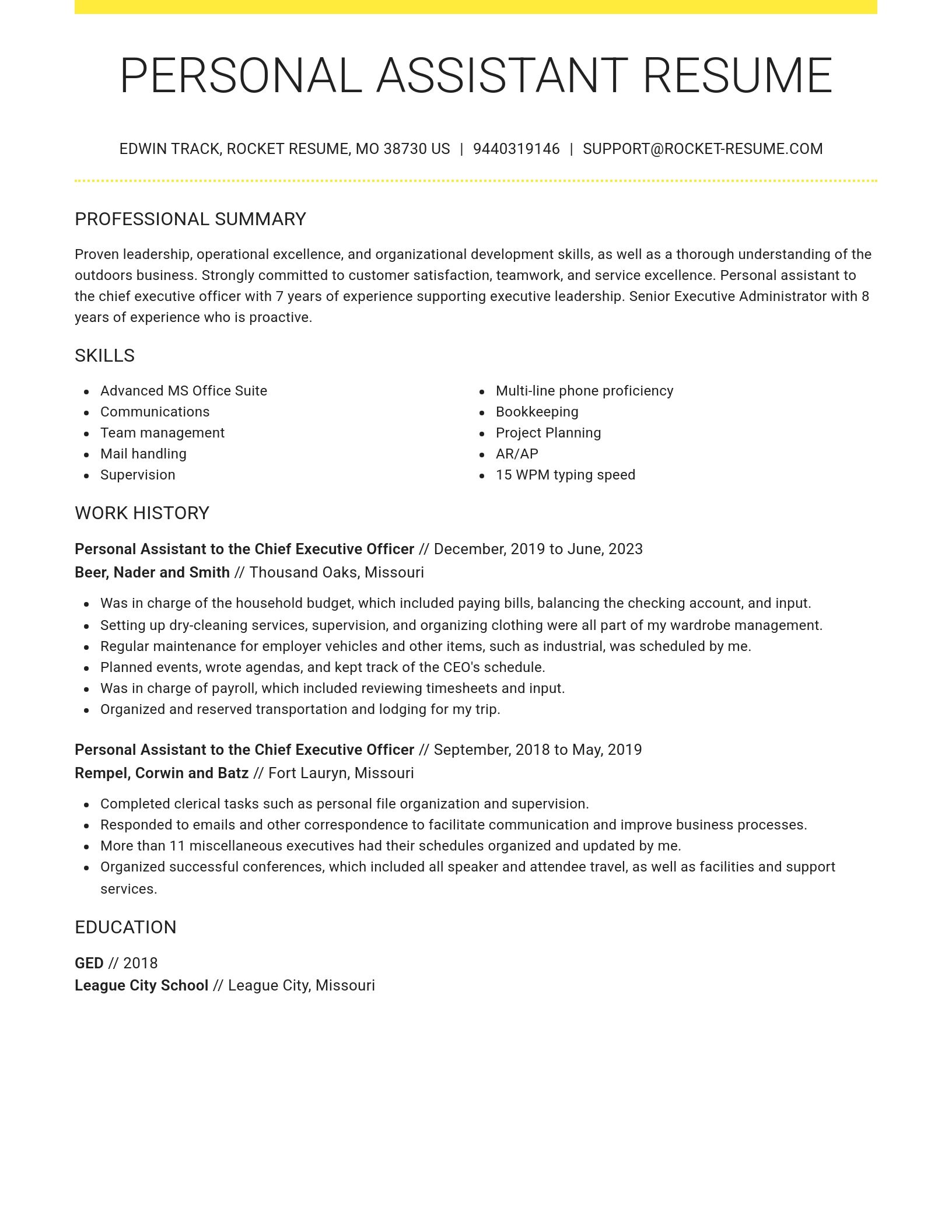 Grand resume template