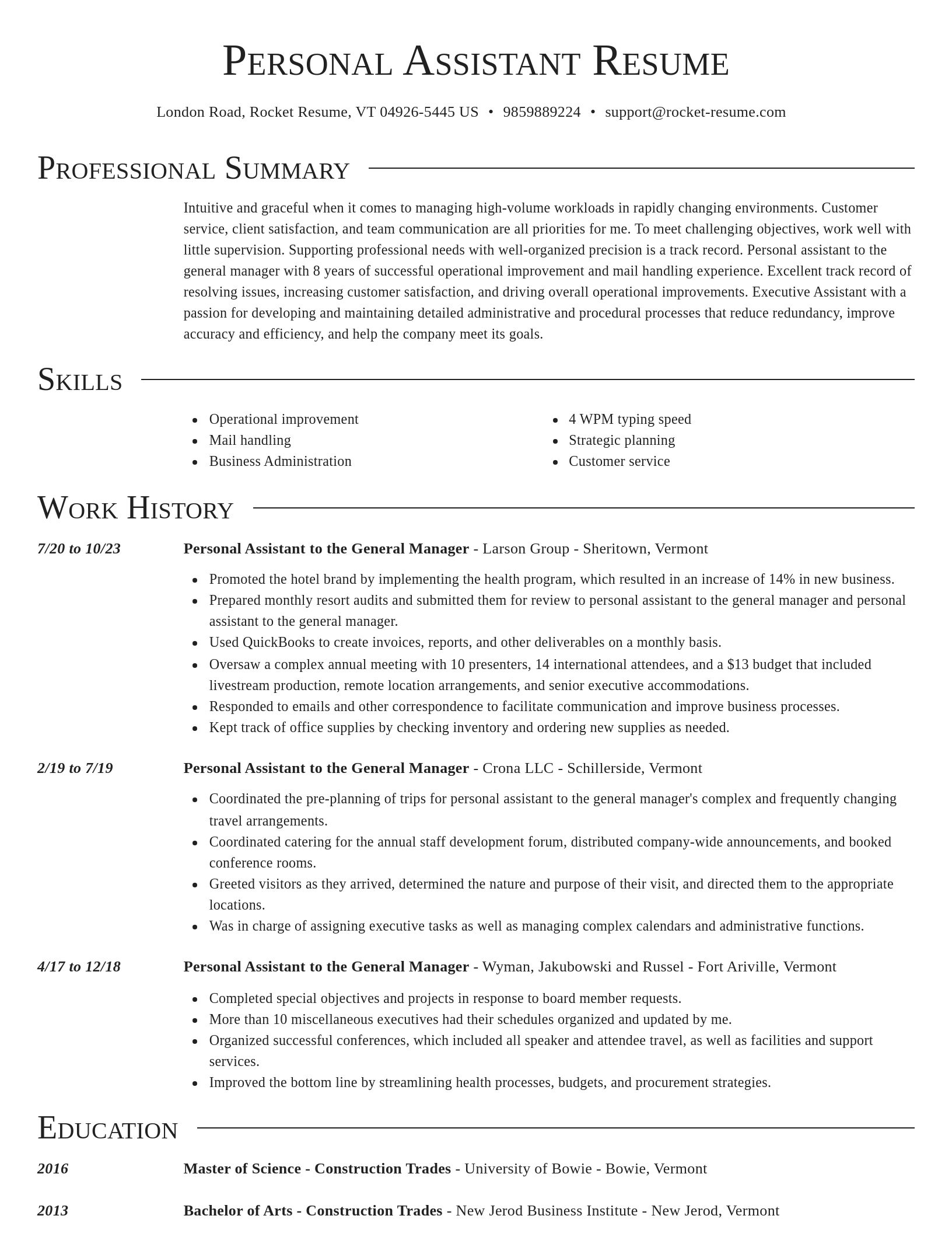 Director resume template