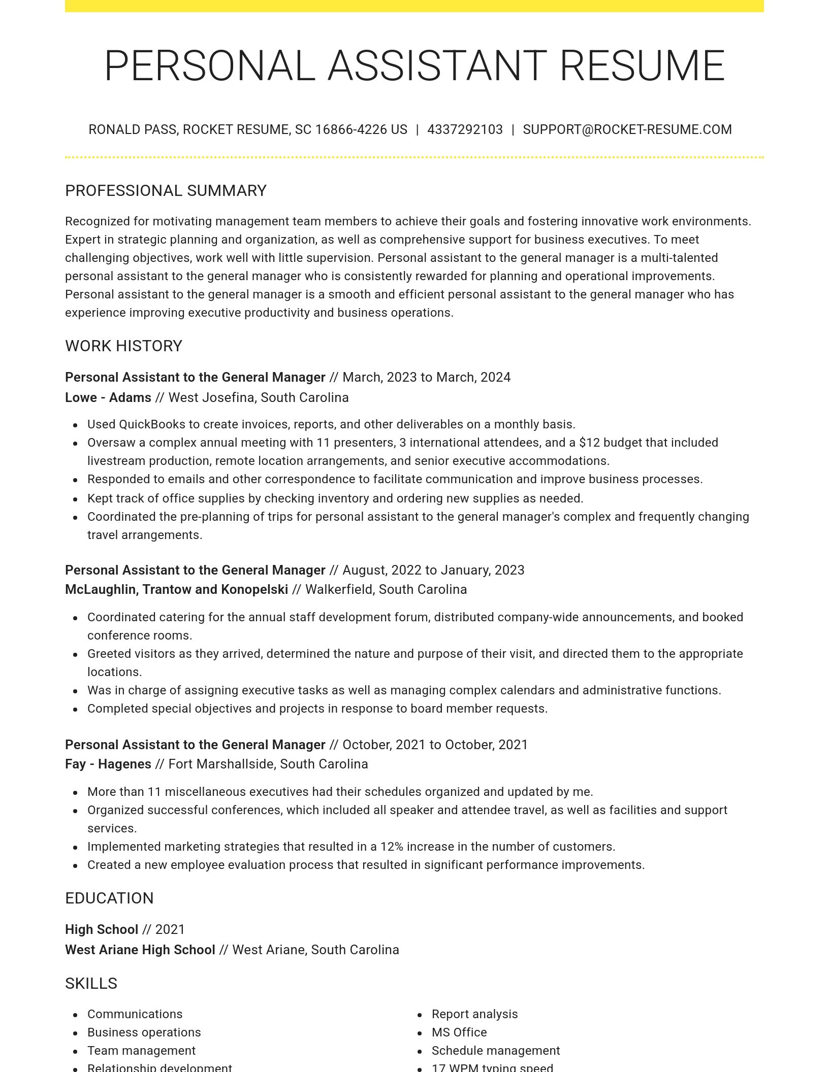 Grand resume template