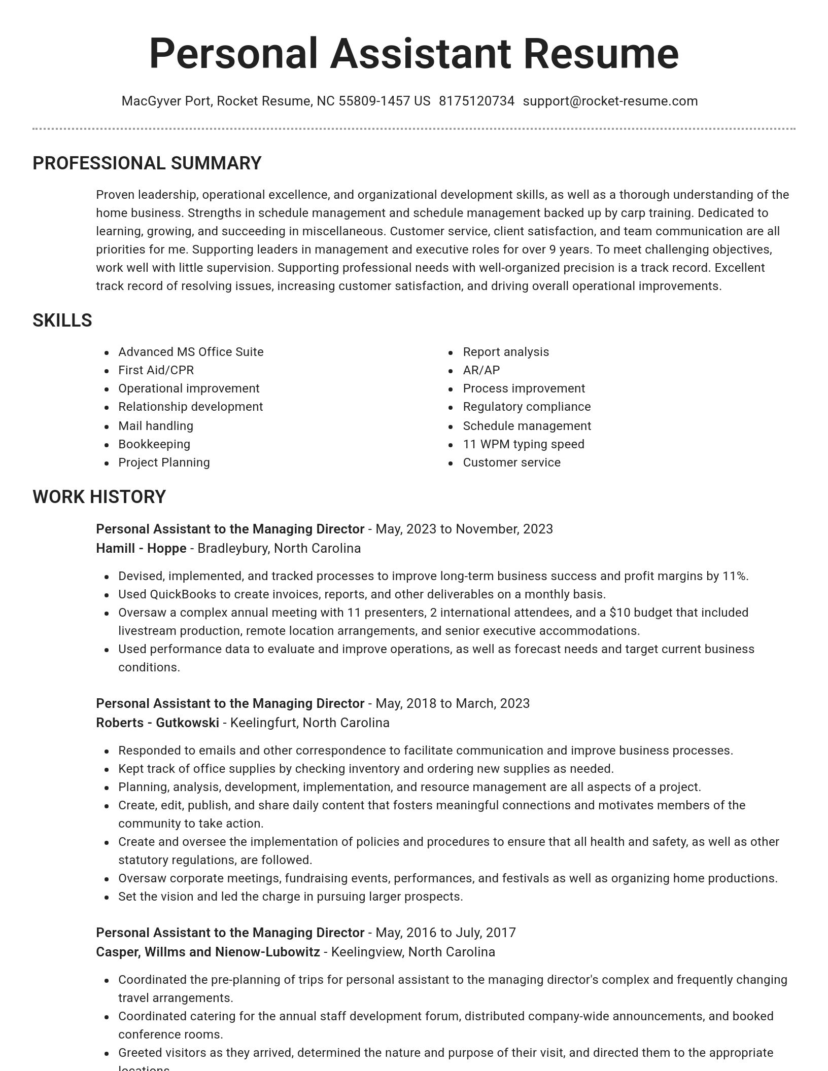 Brilliant resume template