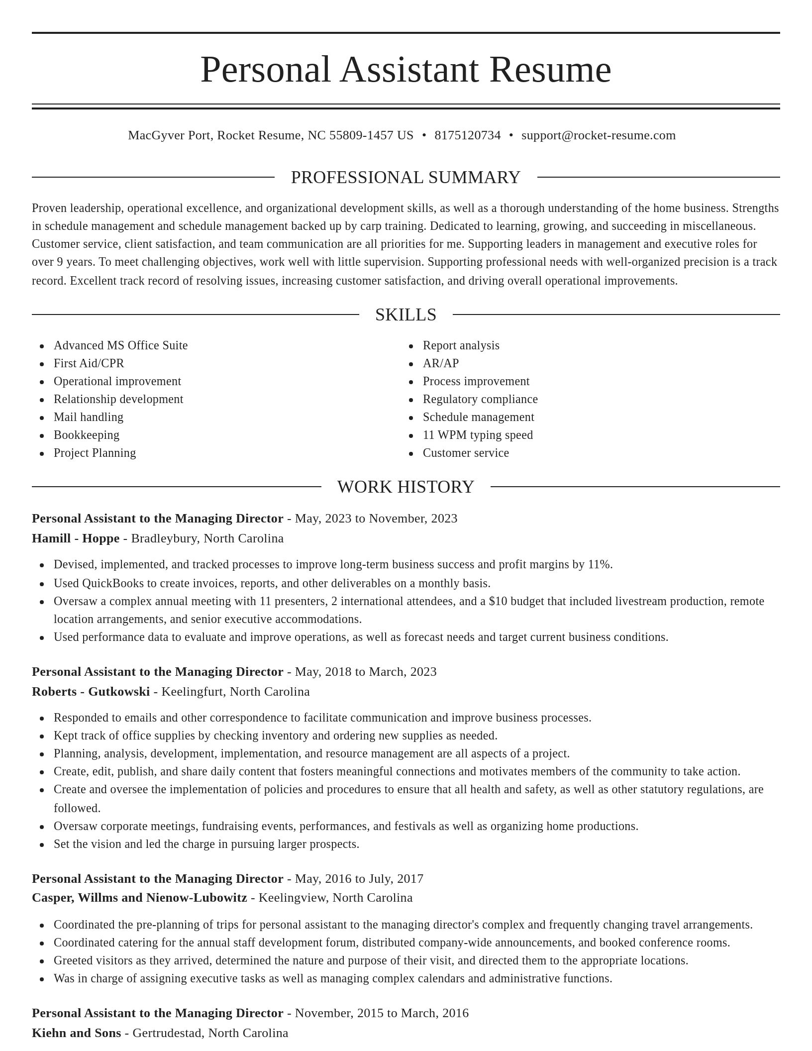 Elegant resume template