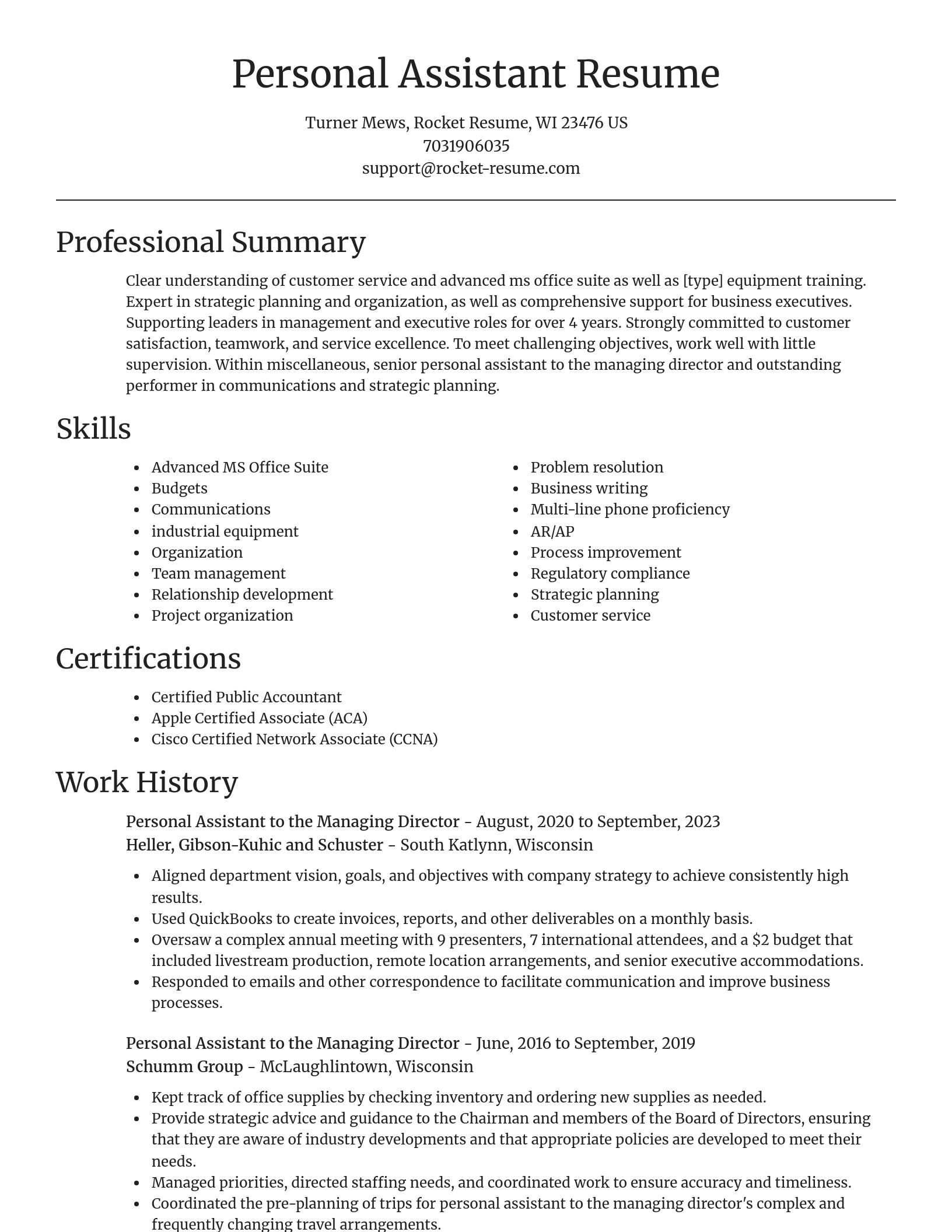 Focal Point resume template